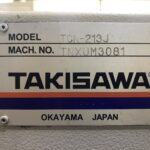 TAKISAWA CNC Lathe TCN-213J (2014) Nameplate