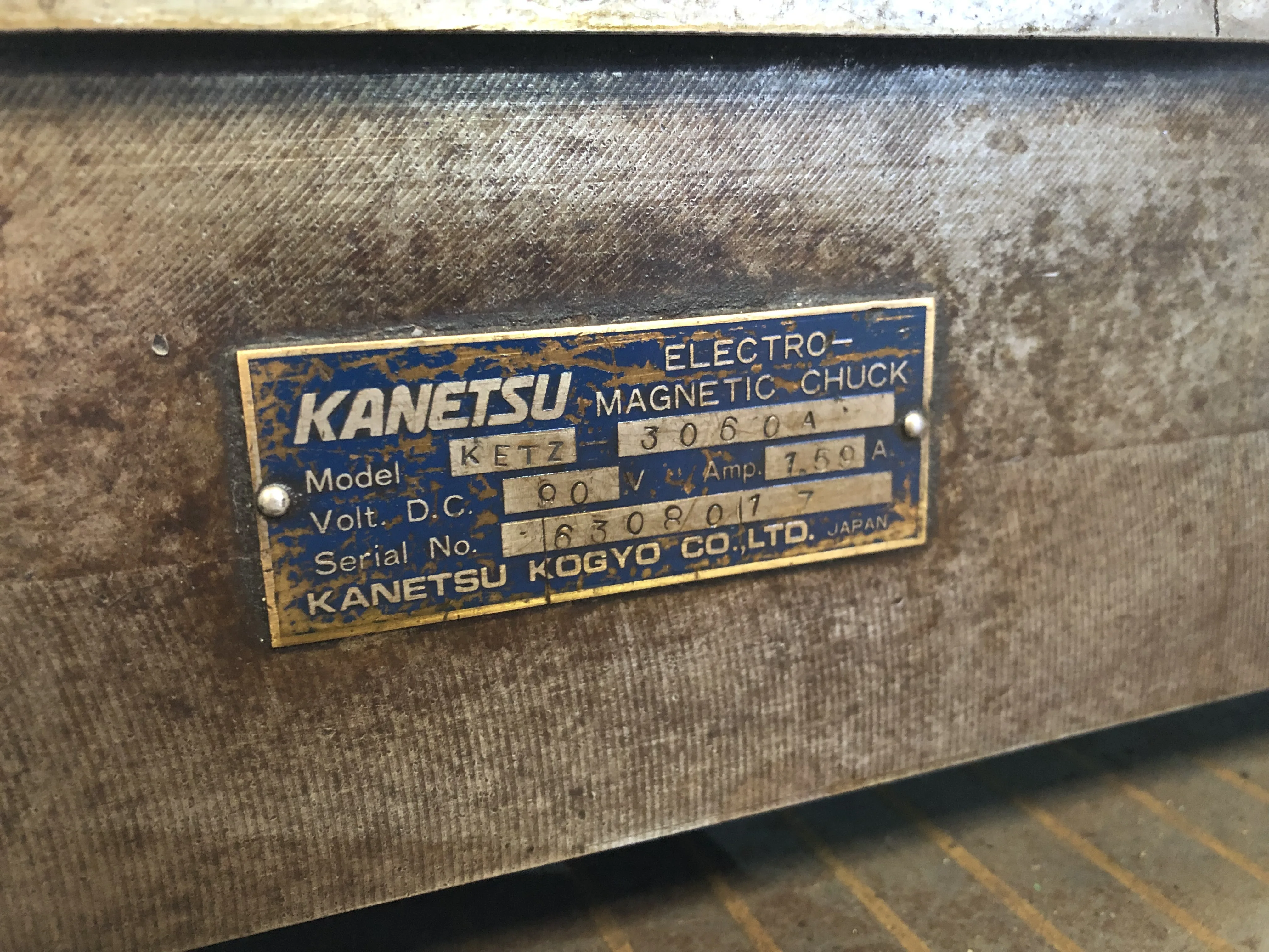 カネテック 電磁チャック KETZ 3060A / KANETEC Electromagnetic Chuck KETZ 3060A T2300056