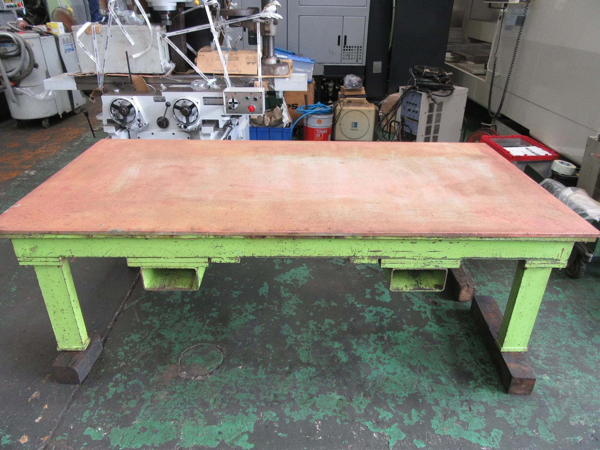 銅盤付溶接台 W1100xD2200xH590mm(銅厚さ14ｍｍ） / Welding Table with Copper Plate W1100xD2200xH590mm(銅厚さ14ｍｍ） T2300108