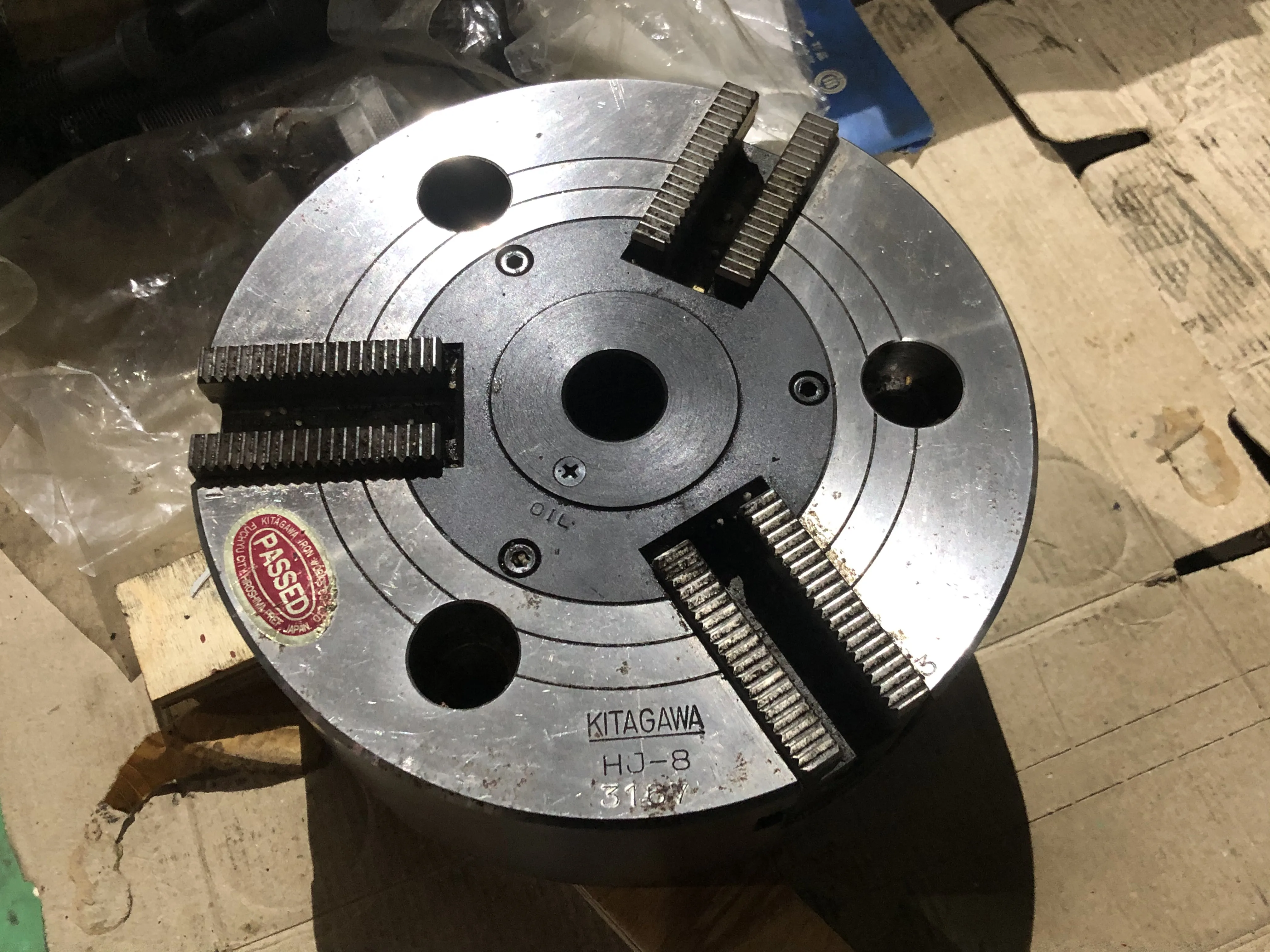 北川鉄工所 3爪チャック HJ-8 / KITAGAWA IRON WORKS 3-Jaw Chuck HJ-8