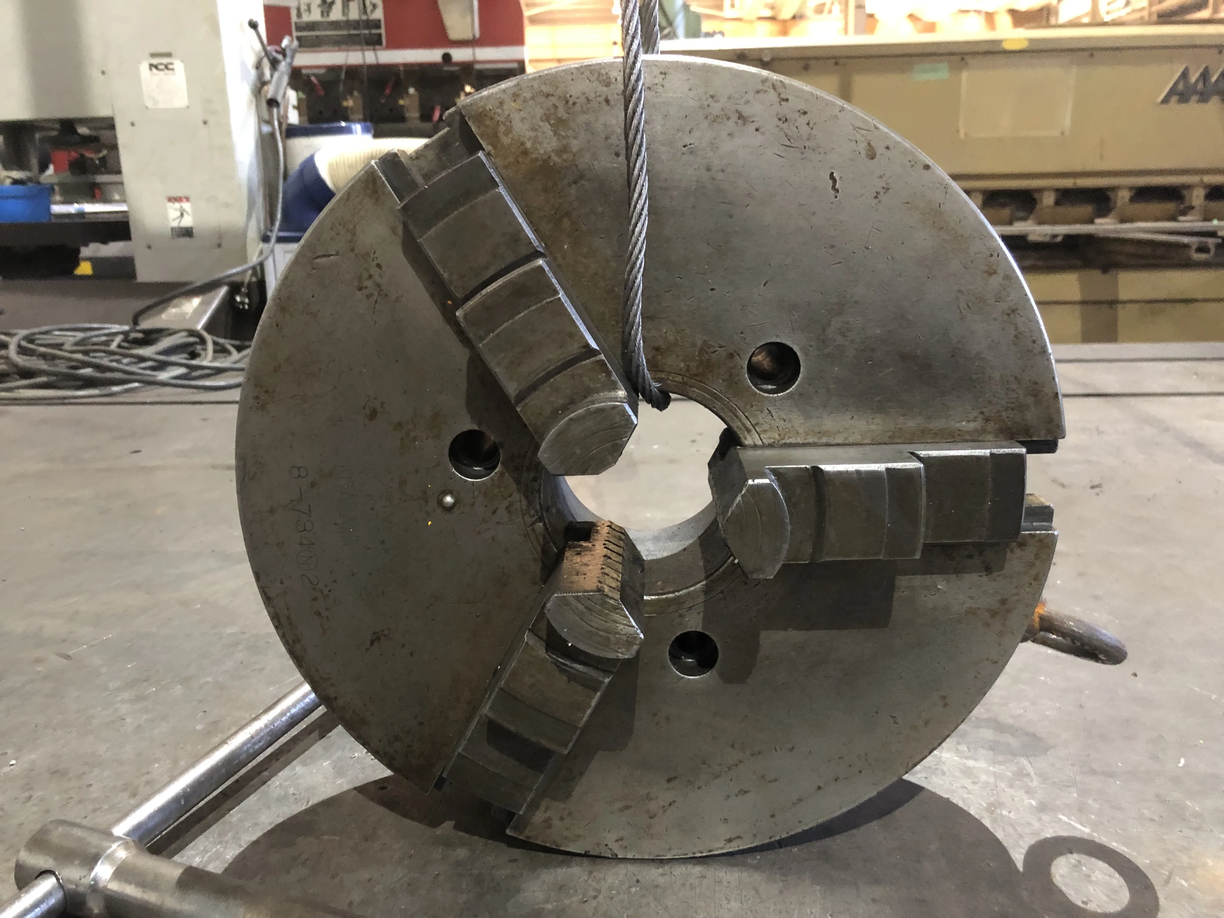 北川鉄工所 3爪スクロールチャック 8-734 φ310 / KITAGAWA IRON WORKS 3-Jaw Scroll Chuck 8-734 φ310 TE230006
