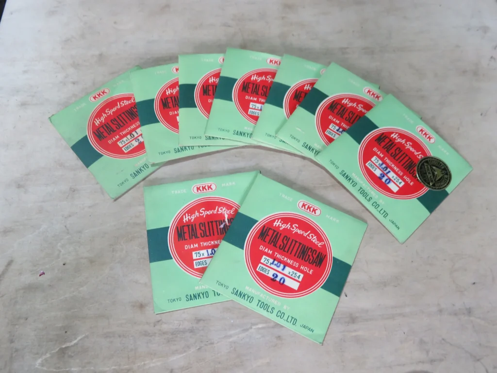 三協工具 KKK High Speed Steel (Metal Slittingsaw)(9個) / SANKYO TOOL High Speed Steel Metal Slitting Saw (9pcs)