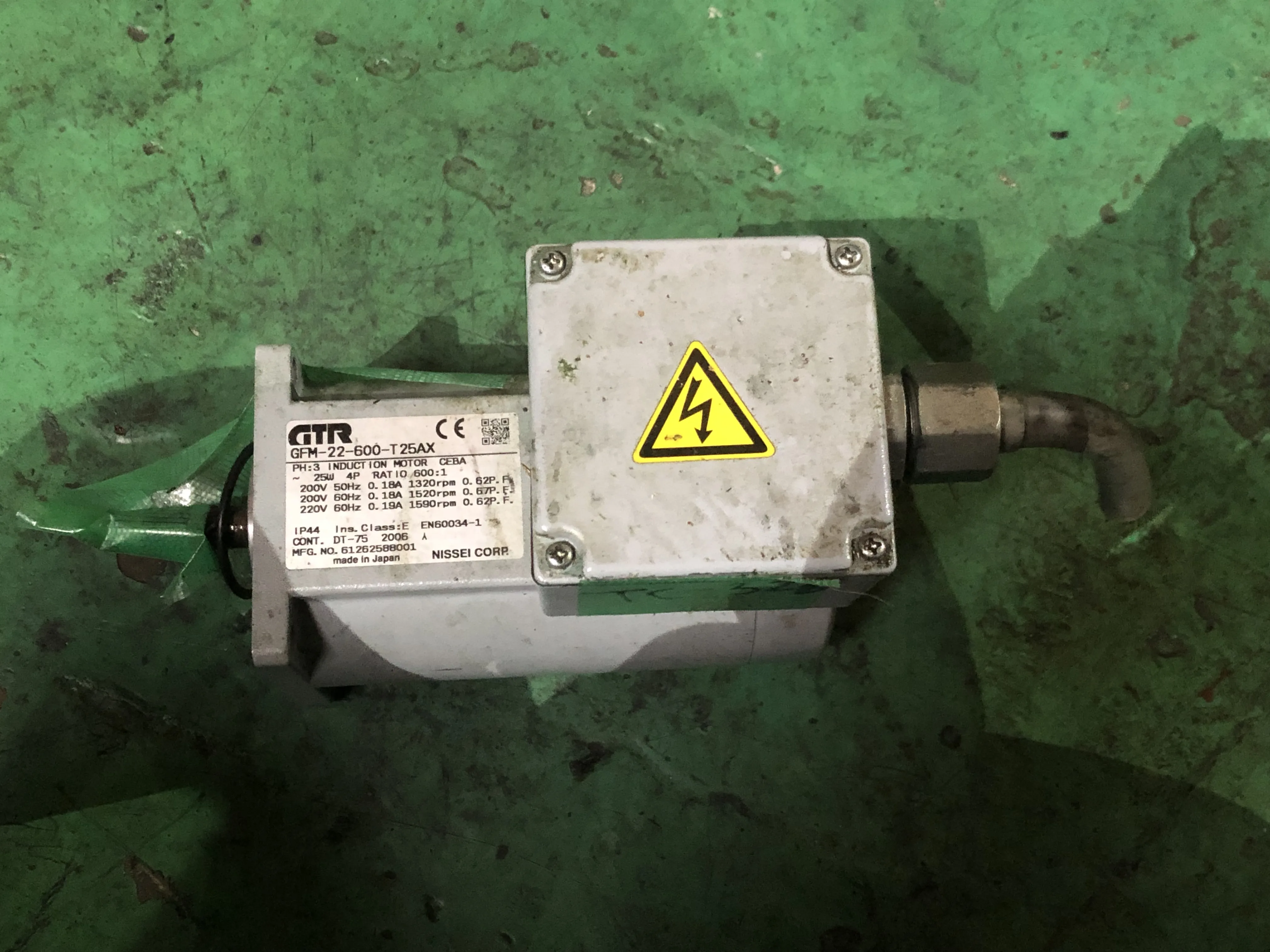 ニッセイ/日精工業 モーター GFM-22-600-T25AX / NISSEI Motor GFM-22-600-T25AX TJ210722
