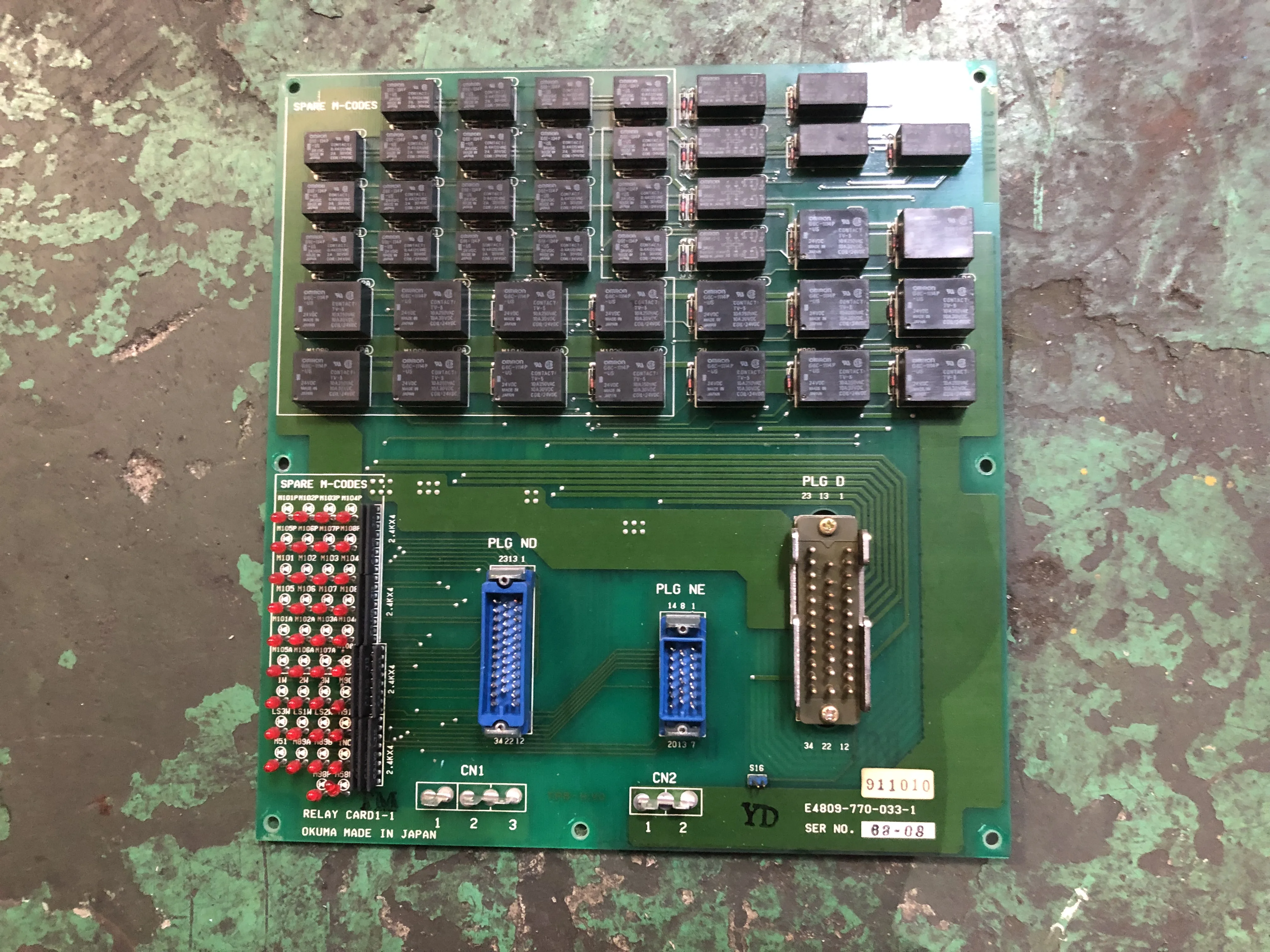オークマ リレーボード E4809-770-033-1 / OKUMA Relay Board PCB E4809-770-033-1 TJ210817