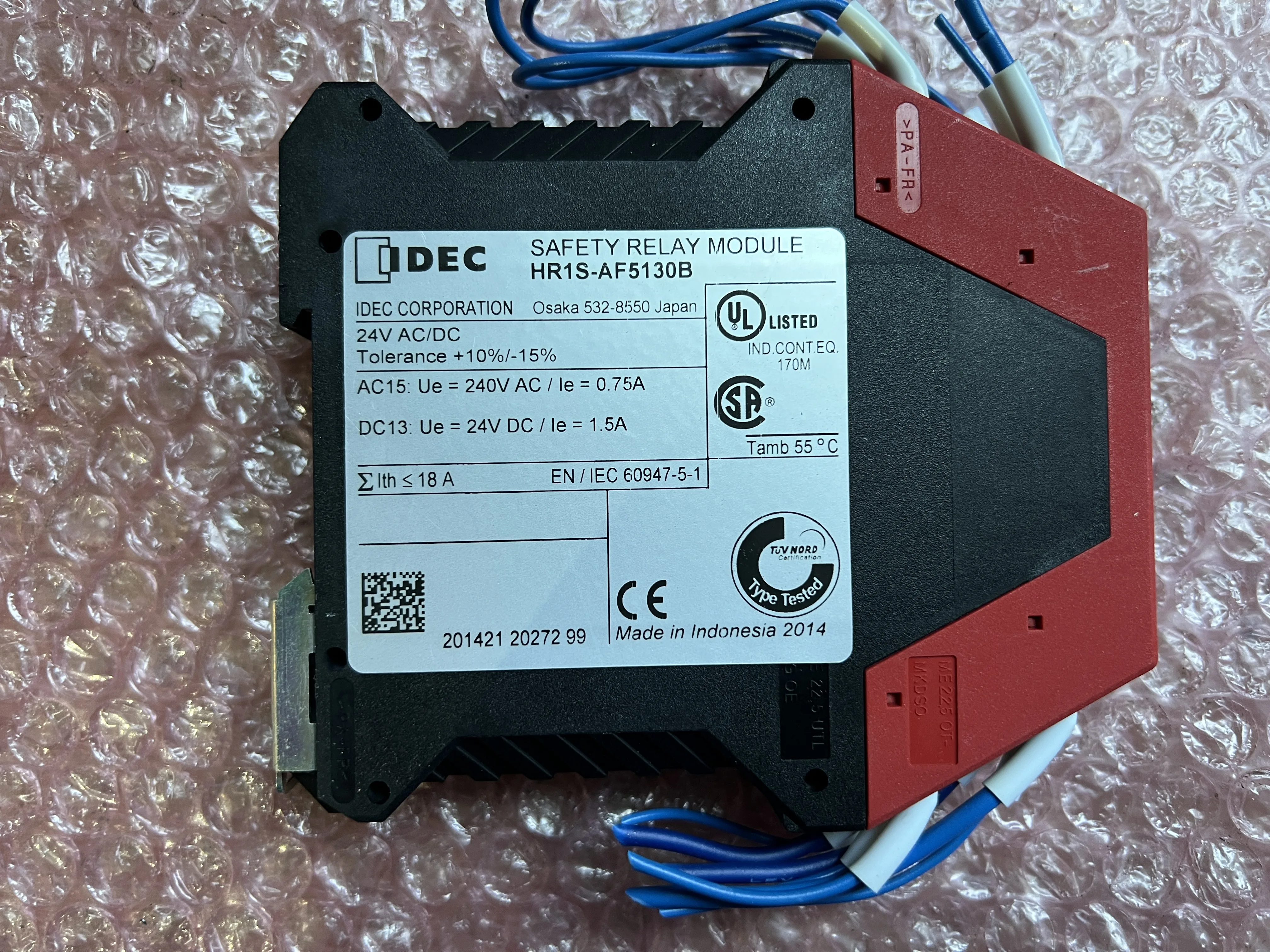 アイデック/和泉電気 安全リレーモジュール HR1S-AF5 130B / IDEC Safety Relay Module HR1S-AF5 130B TJ230241