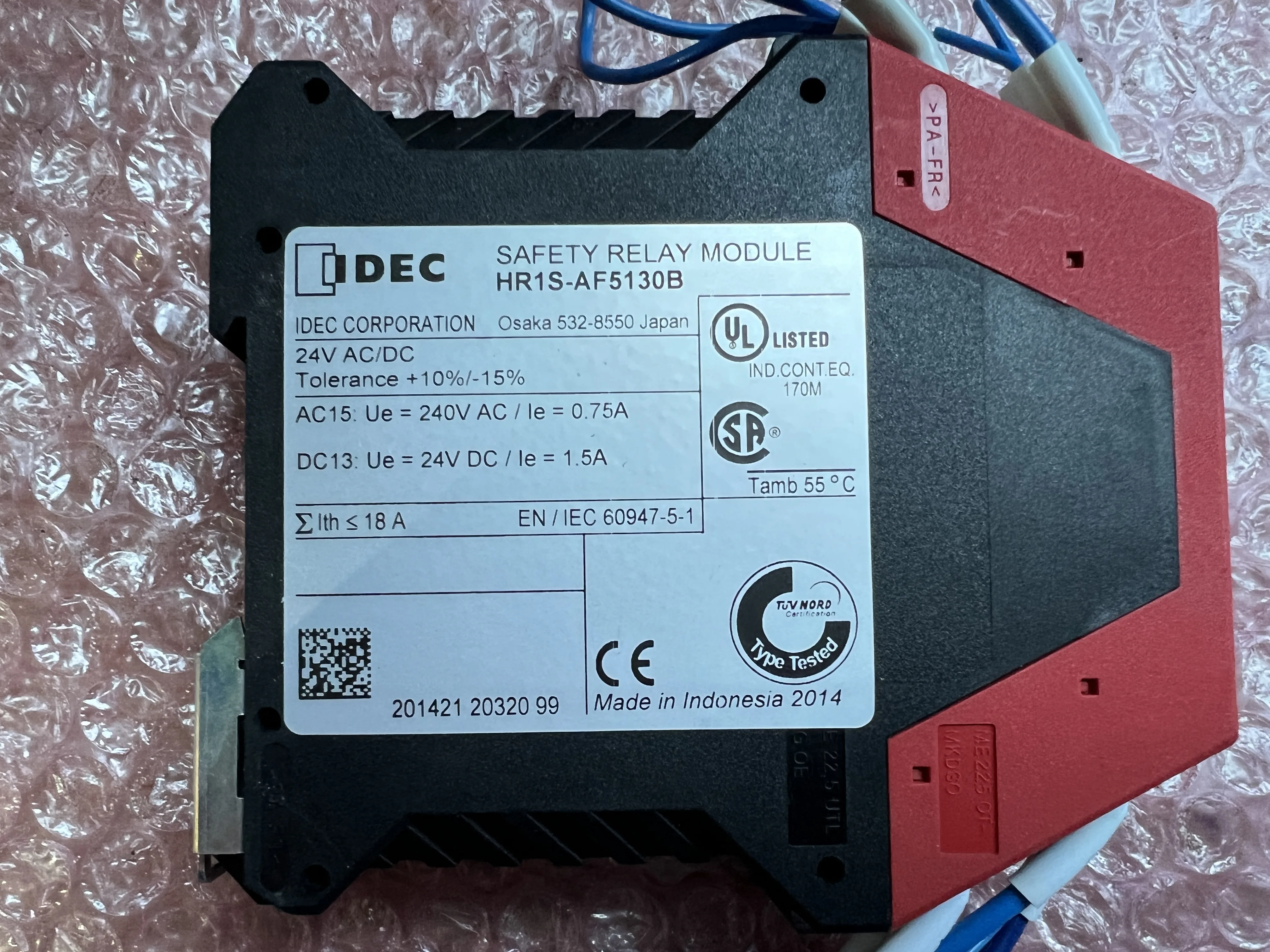 アイデック/和泉電気 安全リレーモジュール HR1S-AF5 130B / IDEC Safety Relay Module HR1S-AF5 130B TJ230242