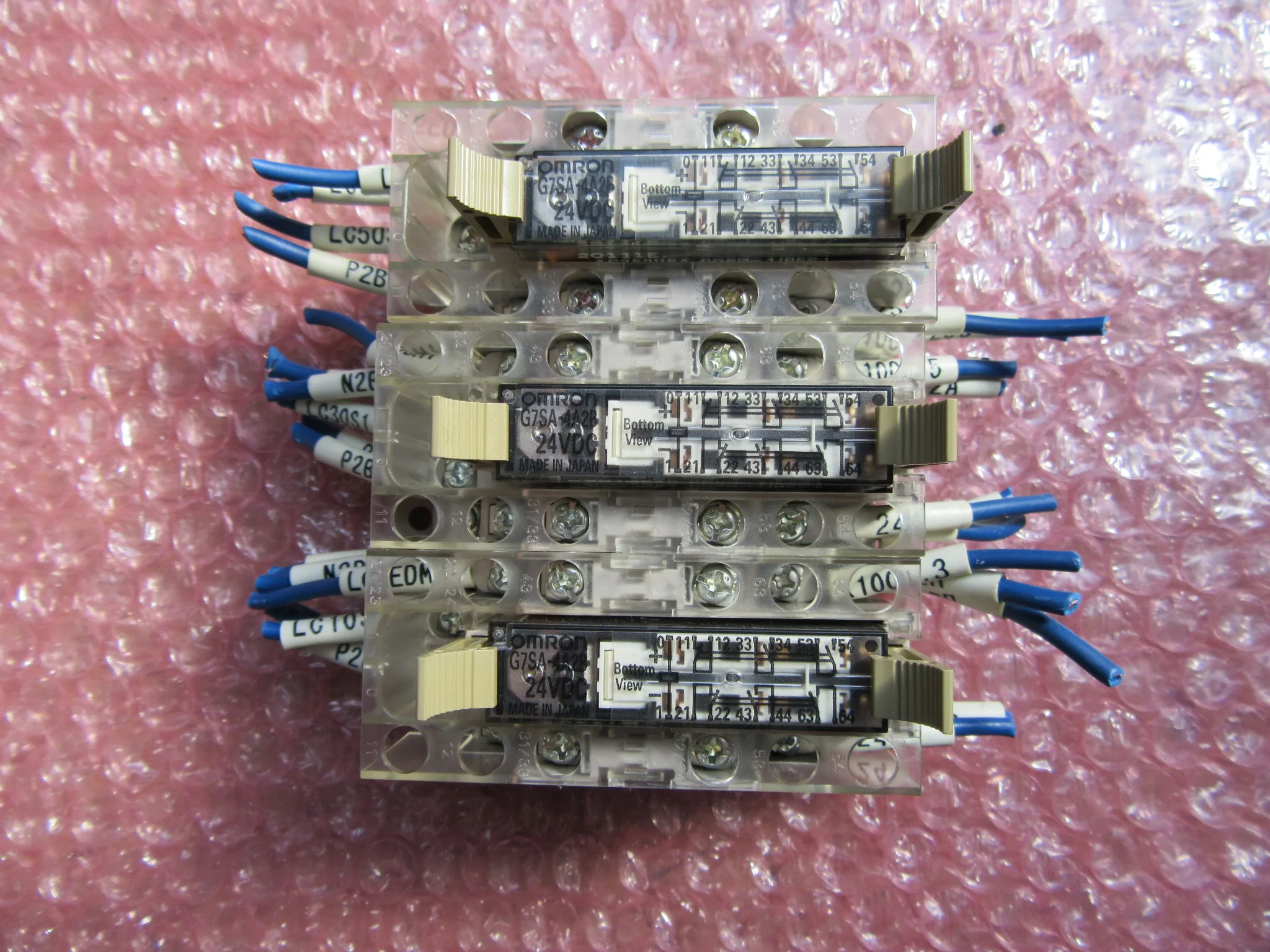 オムロン セーフティリレーソケット 3セット P7SA-14F-NDリレーシリース：G7SA-4A2B(24VDC) / OMRON Safety Relay Socket 3pcs P7SA-14F-NDリレーシリース：G7SA-4A2B(24VDC) TJ230395