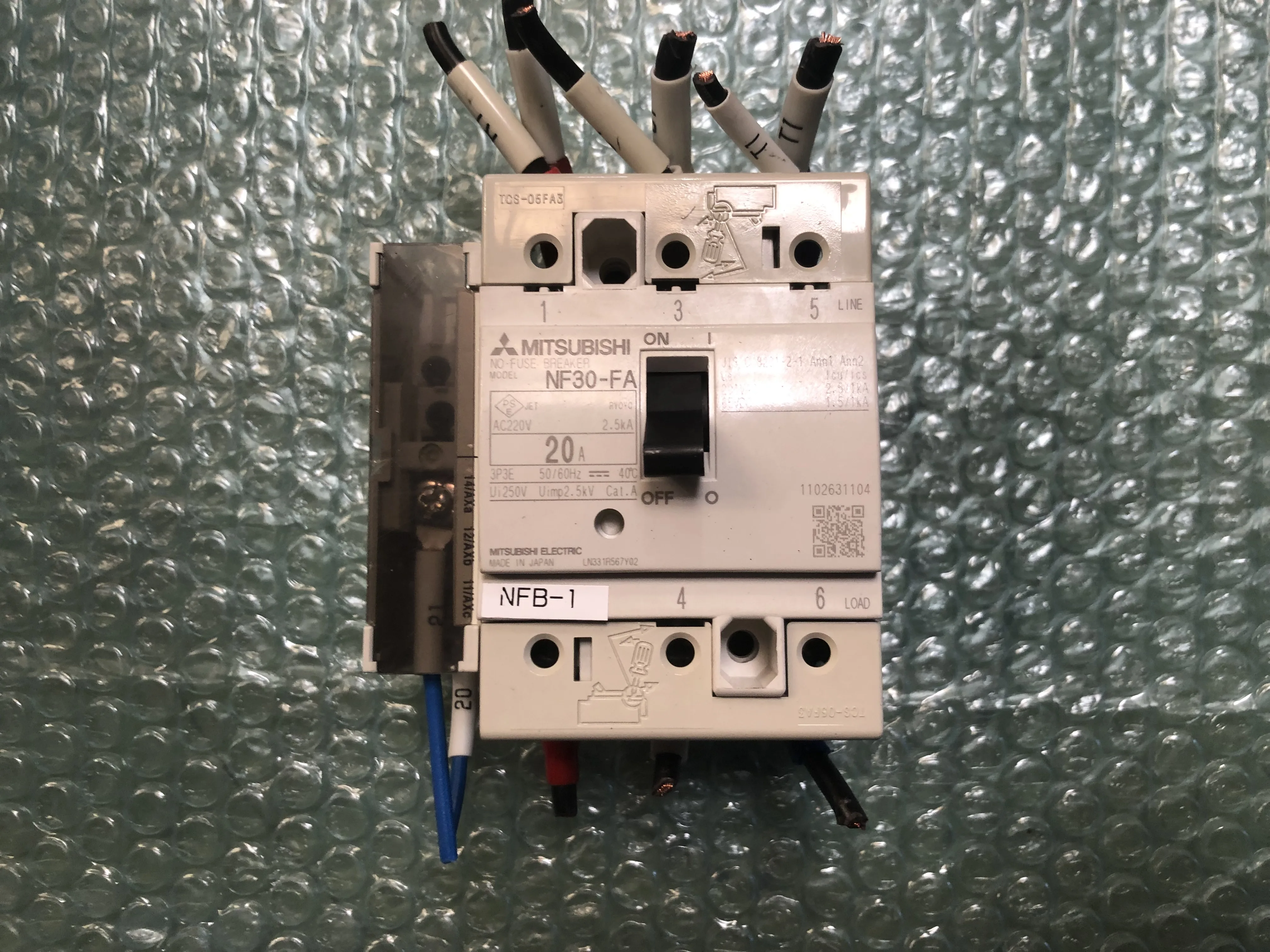 三菱マテリアル 制御盤用ノーヒューズ遮断器 NF30-FA / MITSUBISHI MATERIALS No-Fuse Circuit Breaker for Control Panels NF30-FA TJ230439