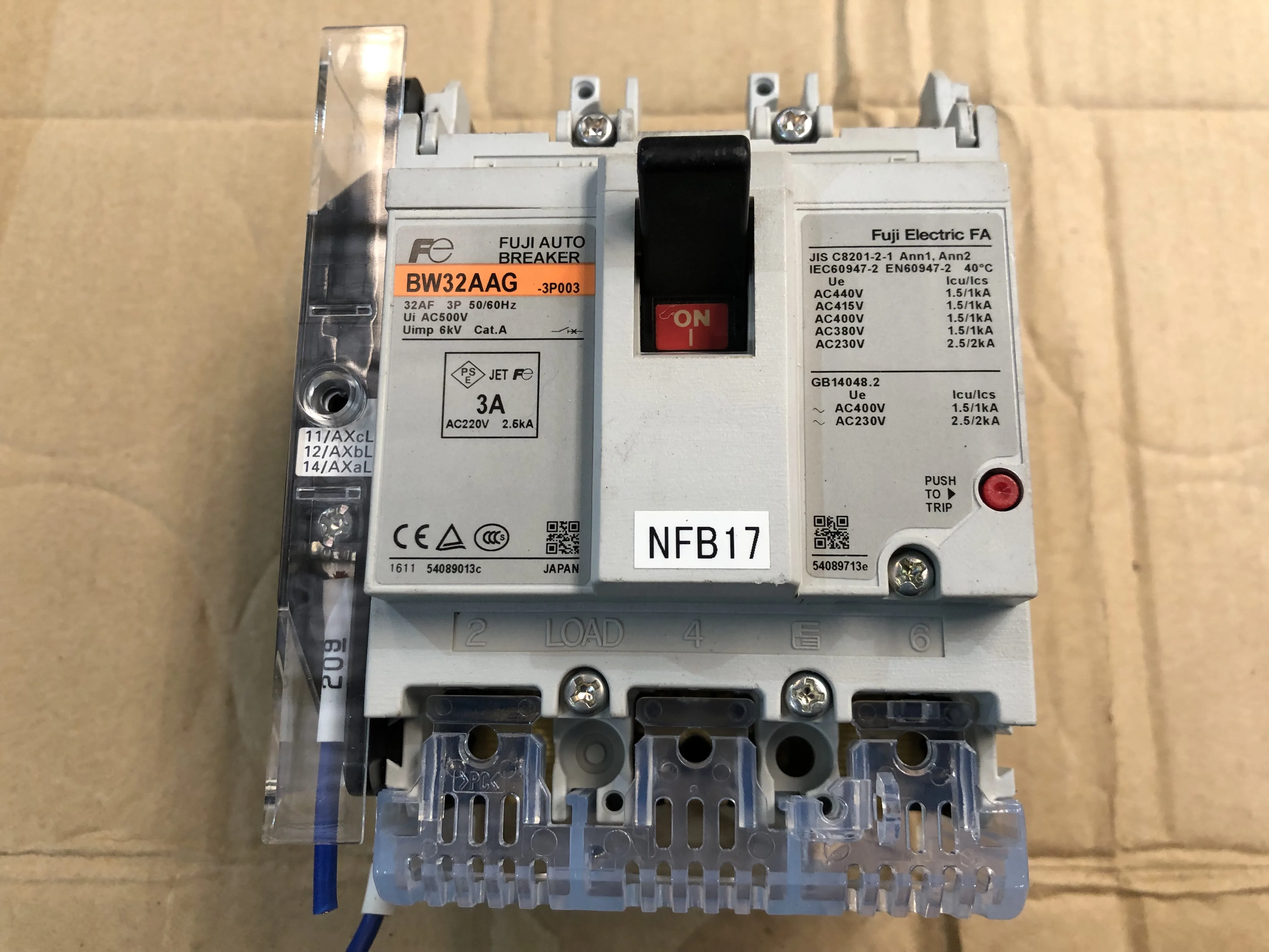富士電機/富士電機製造 オートブレーカ 一般配線用 BW32AAG / FUJI ELECTRIC (FE) Auto Breaker BW32AAG TJ230461