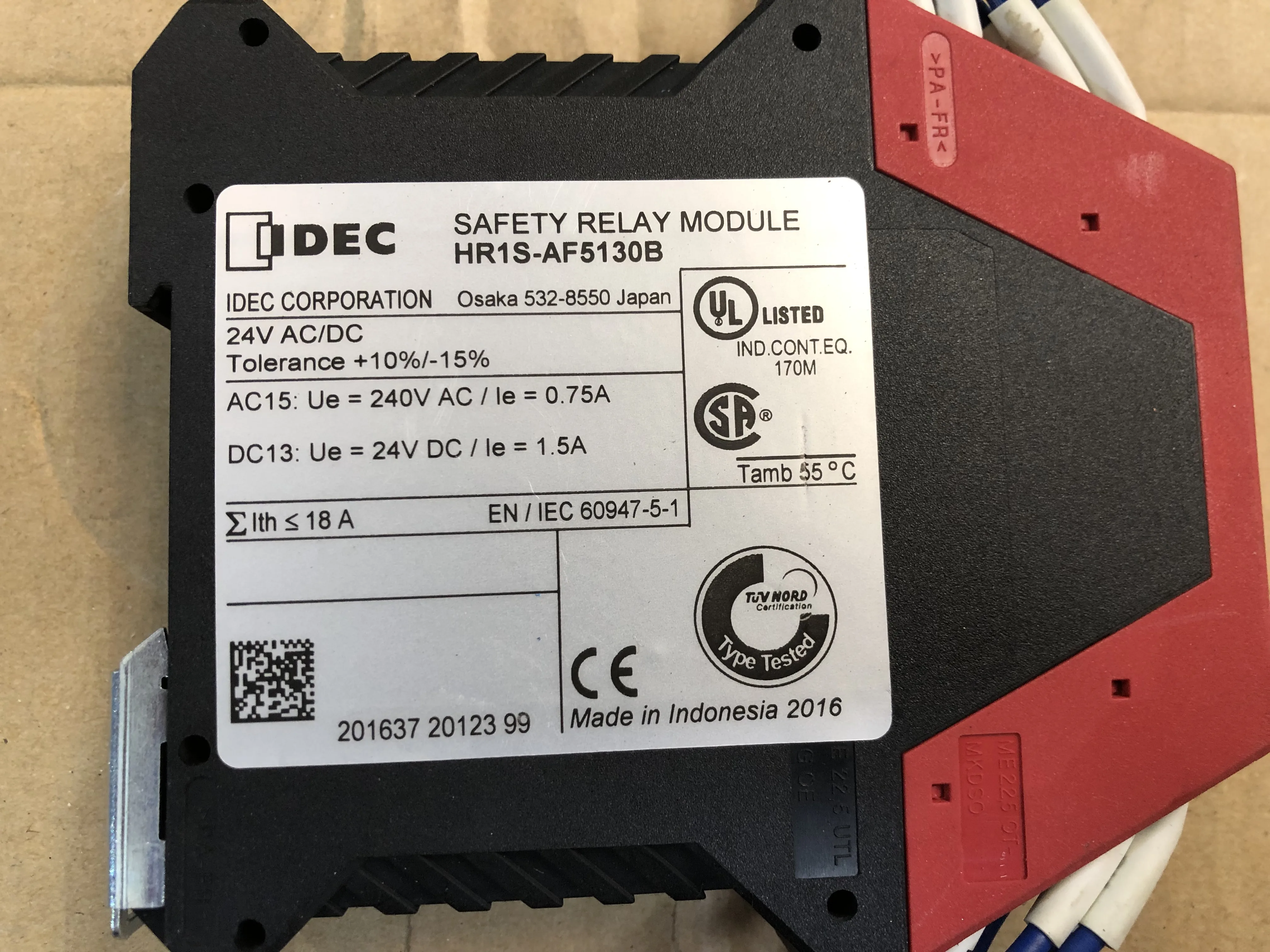 アイデック/和泉電気 安全リレーモジュール HR1S-AF5130B / IDEC Safety Relay Module HR1S-AF5130B TJ230467
