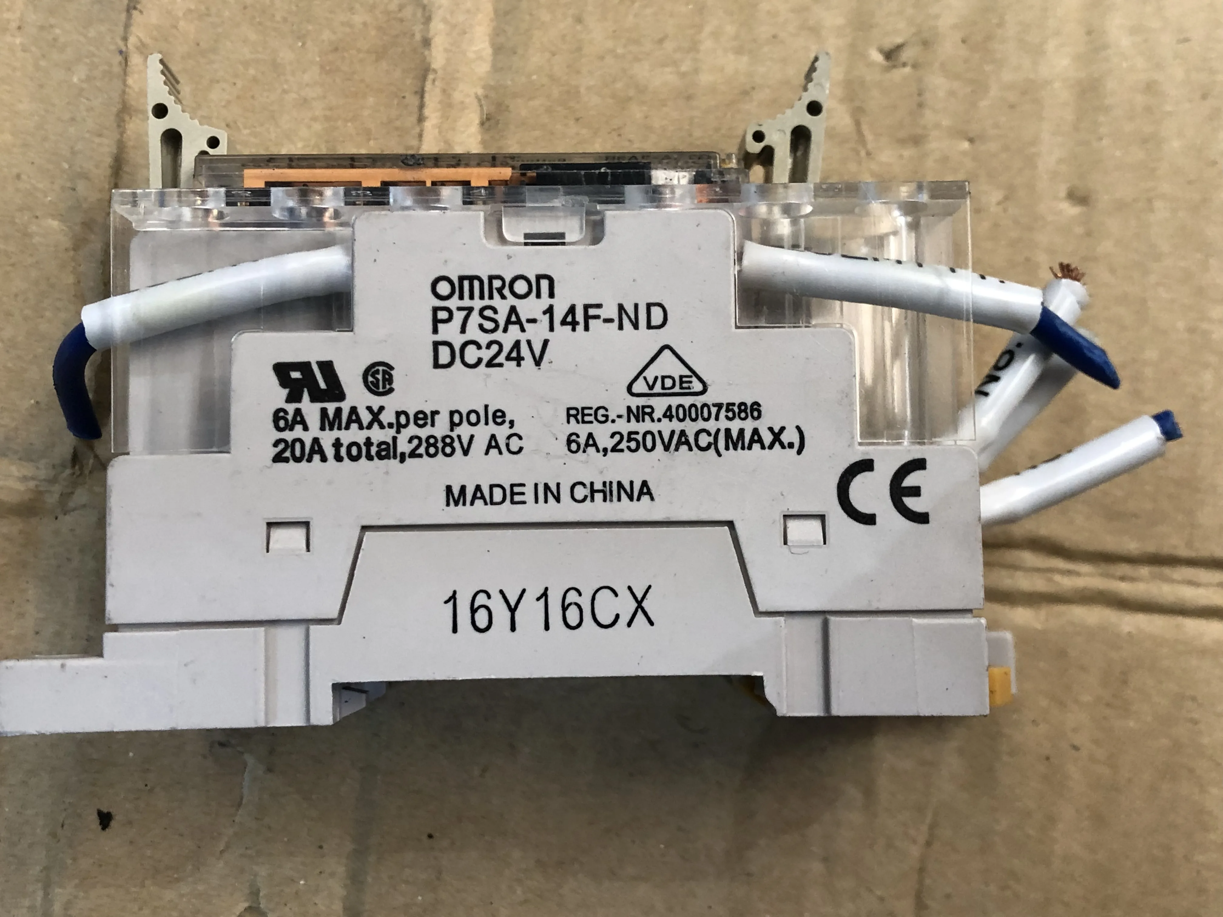 オムロン セーフティリレーソケット P7SA-14F-ND（DC24V）1セット5個 / OMRON Safety Relay Socket P7SA-14F-ND（DC24V）1セット5個 TJ230478