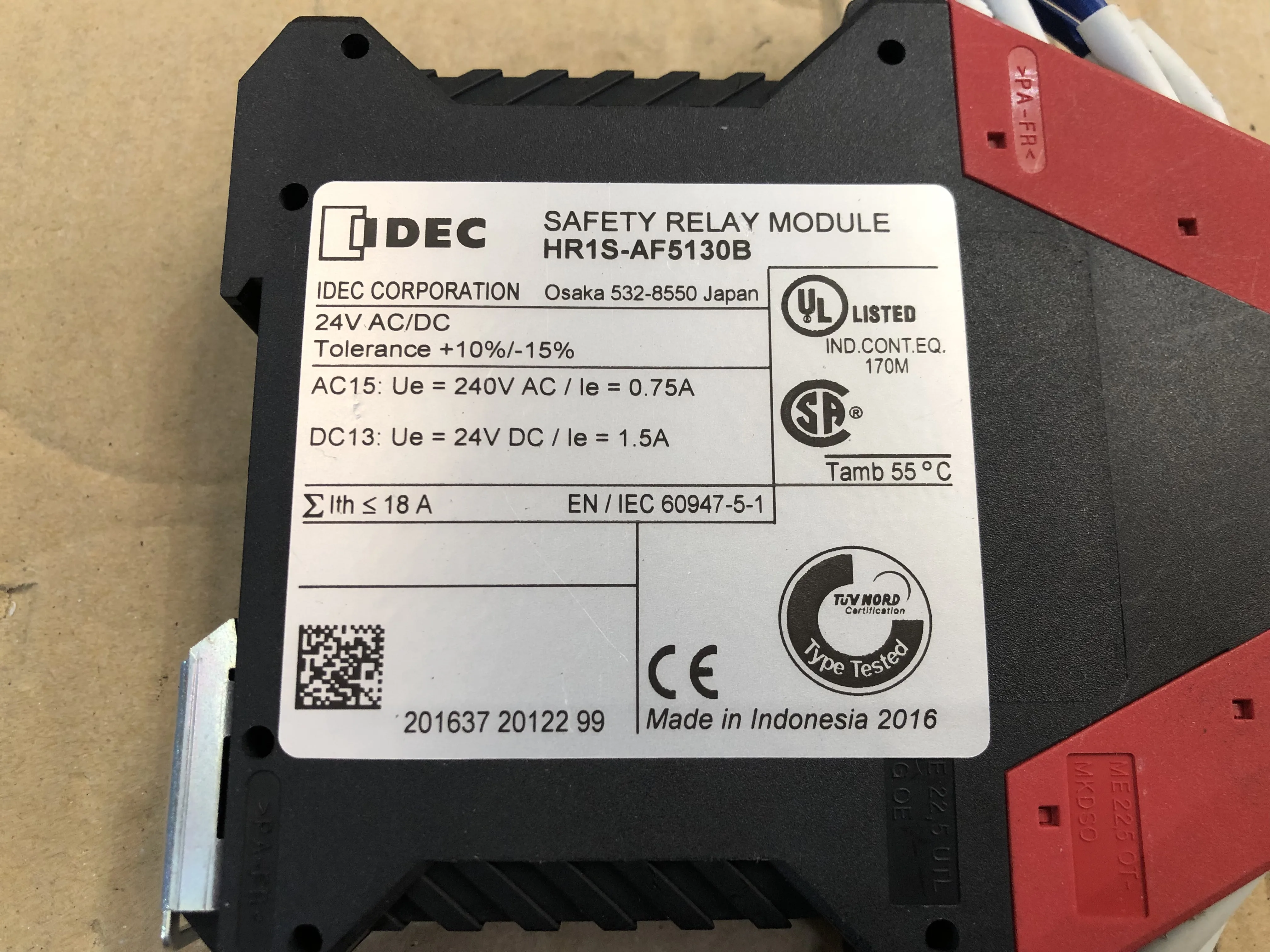 アイデック/和泉電気 安全リレーモジュール HR1S-AF5130B / IDEC Safety Relay Module HR1S-AF5130B TJ230480