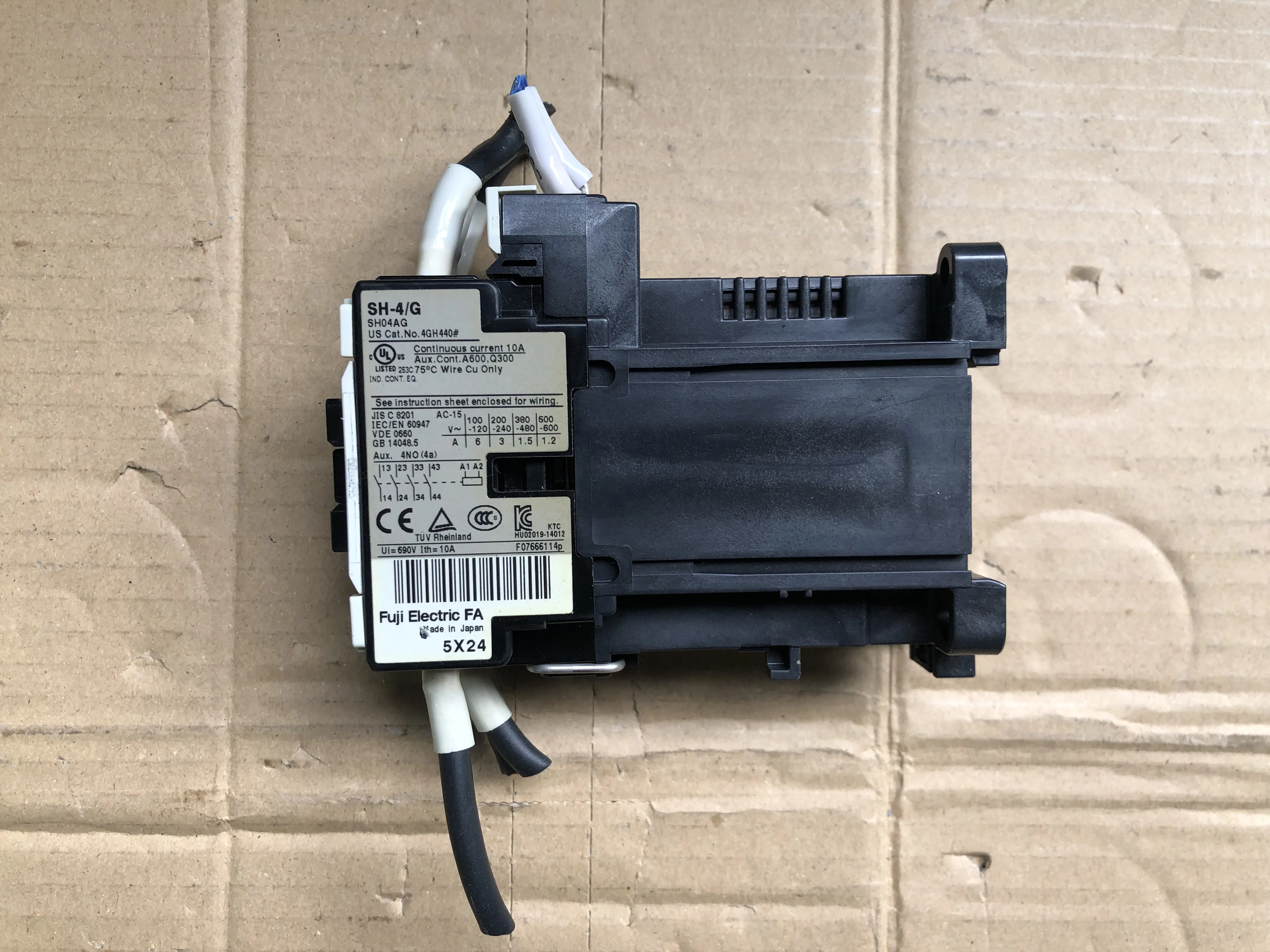 富士電機/富士電機製造 補助継電器 SH-4/G（SHO4AG） / FUJI ELECTRIC (FE) Magnetic Contactor SH-4/G（SHO4AG） TJ230499