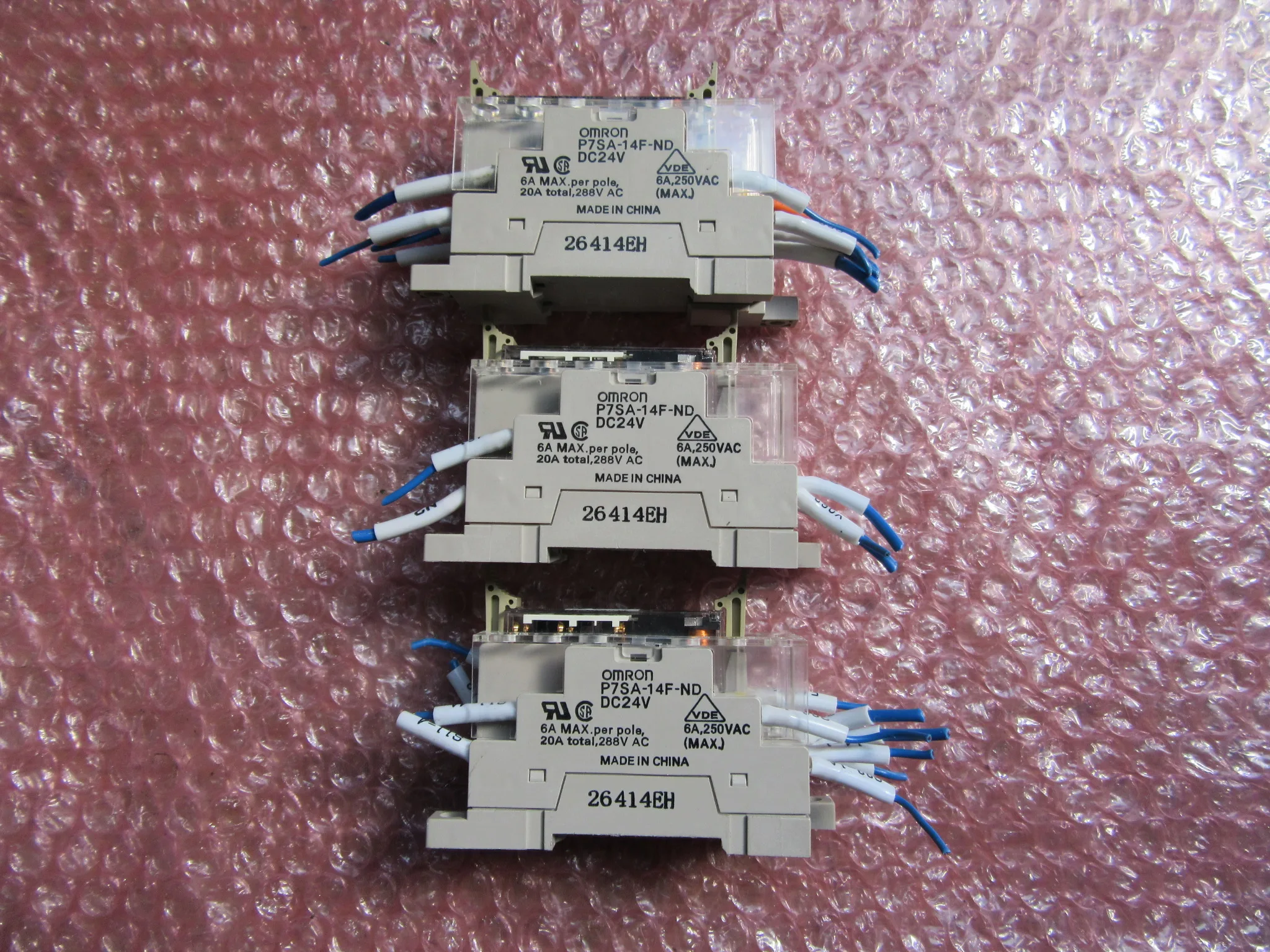 オムロン セーフティリレーソケット 3セット P7SA-14F-NDリレーシリース：G7SA-4A2B(24VDC) / OMRON Safety Relay Socket 3pcs P7SA-14F-NDリレーシリース：G7SA-4A2B(24VDC) TJ230504