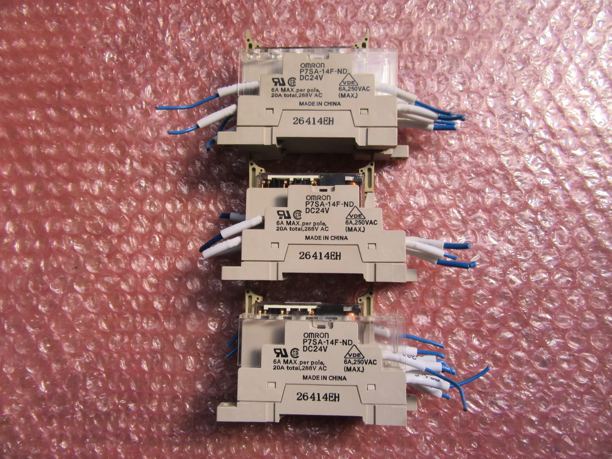 オムロン セーフティリレーソケット 3セット P7SA-14F-NDリレーシリース：G7SA-4A2B(24VDC) / OMRON Safety Relay Socket 3pcs P7SA-14F-NDリレーシリース：G7SA-4A2B(24VDC) TJ230505