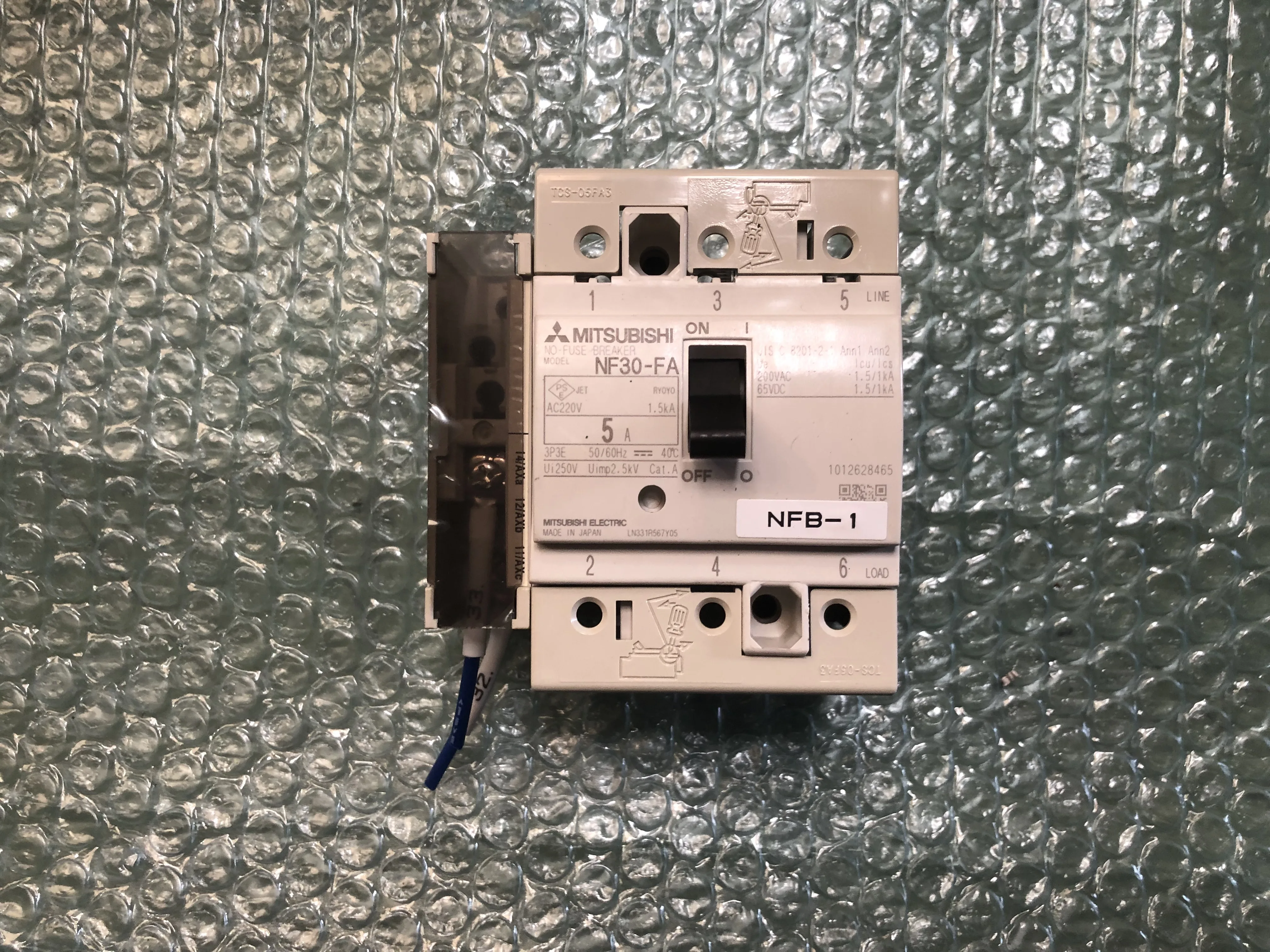 三菱マテリアル 制御盤用ノーヒューズ遮断器 NF30-FA (5A) / MITSUBISHI MATERIALS No-Fuse Circuit Breaker for Control Panels NF30-FA (5A) TJ230553