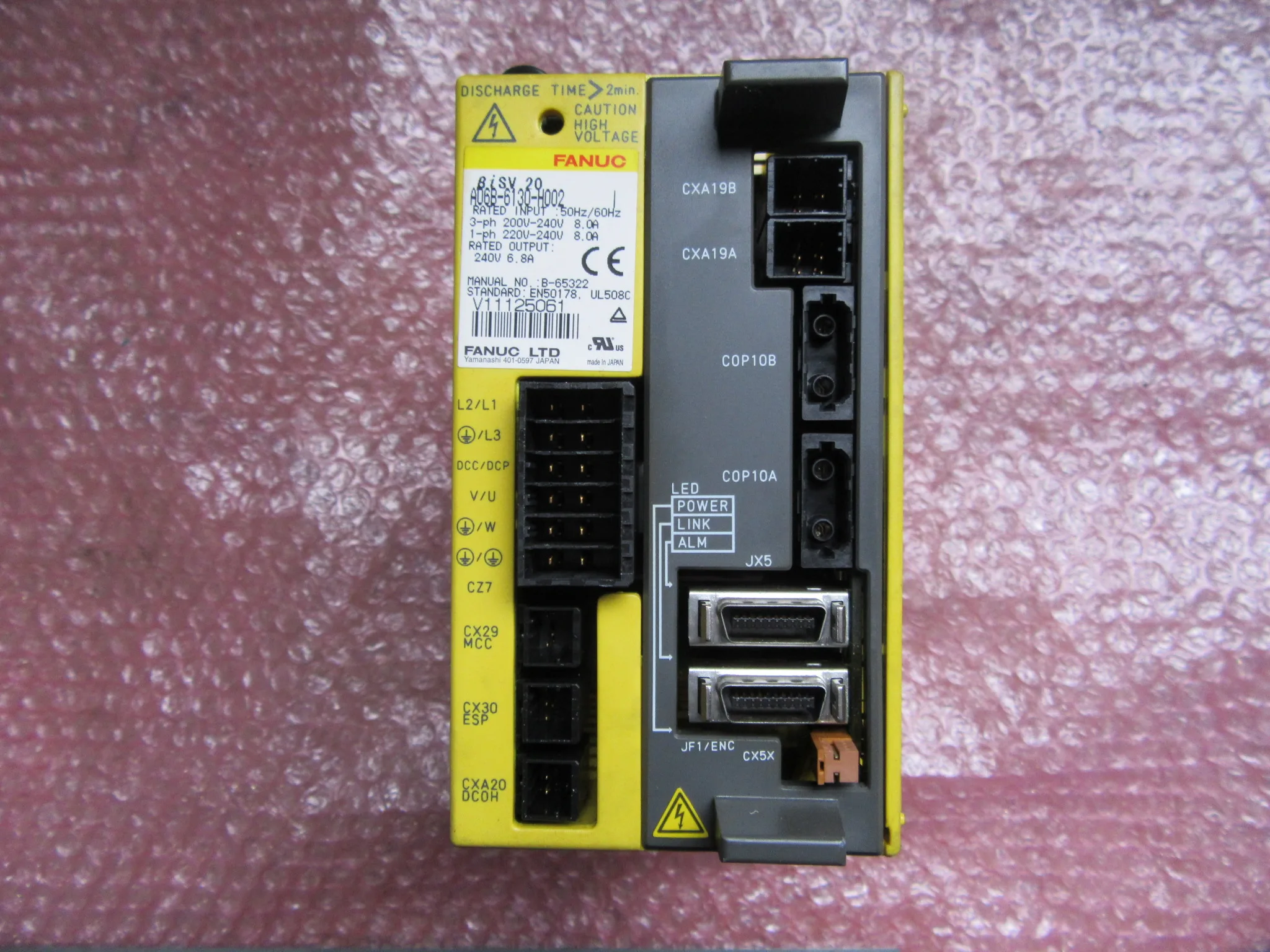 ファナック ファンクサーボドライバー A06B-6130-H002(BiSV20) / FANUC Fanuc Servo Amplifier A06B-6130-H002(BiSV20) TJ230662
