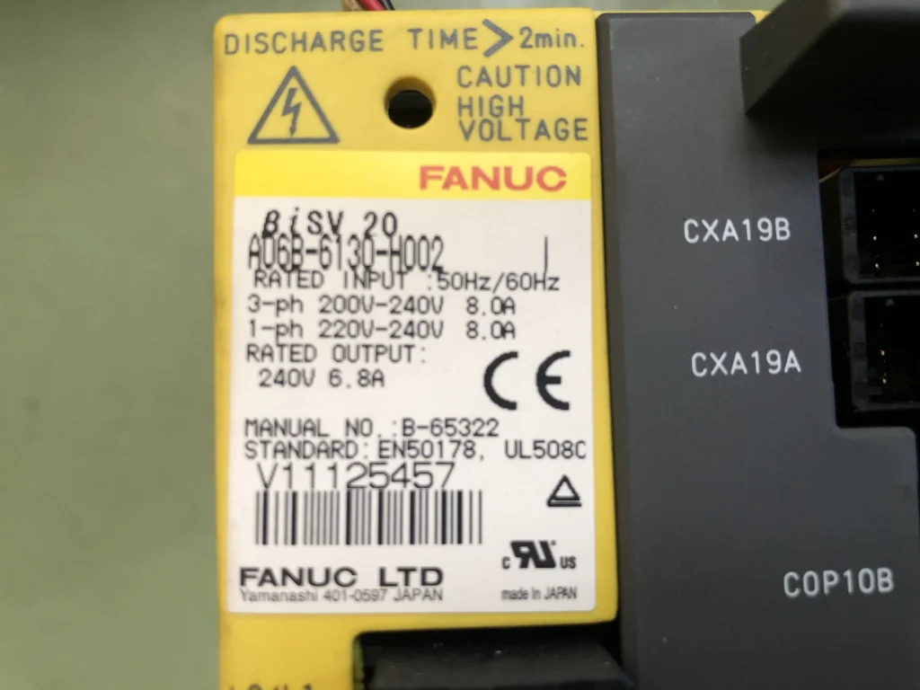 ファナック ファンクサーボドライバー A06B-6130-H002 / FANUC Fanuc Servo Amplifier A06B-6130-H002 TJ230694