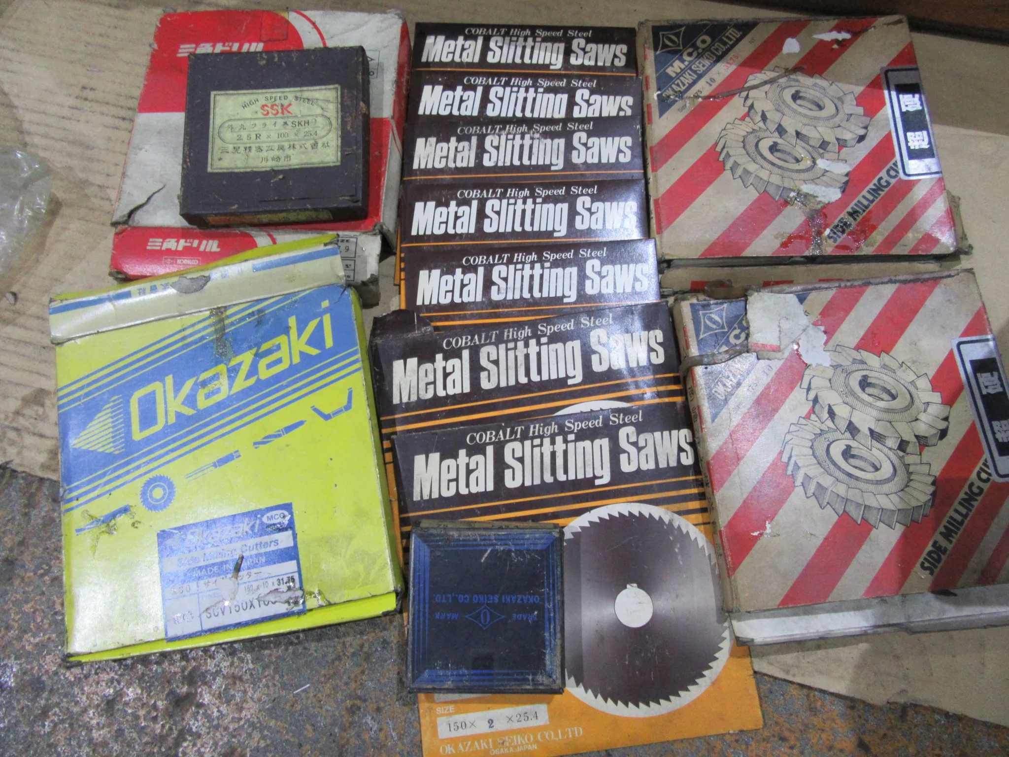 岡崎精工 メタルソー1山 様々 / OKAZAKI SEIKO Metal Slitting Saw / Side Milling Cutter Assorted Lot 様々 TJ230885
