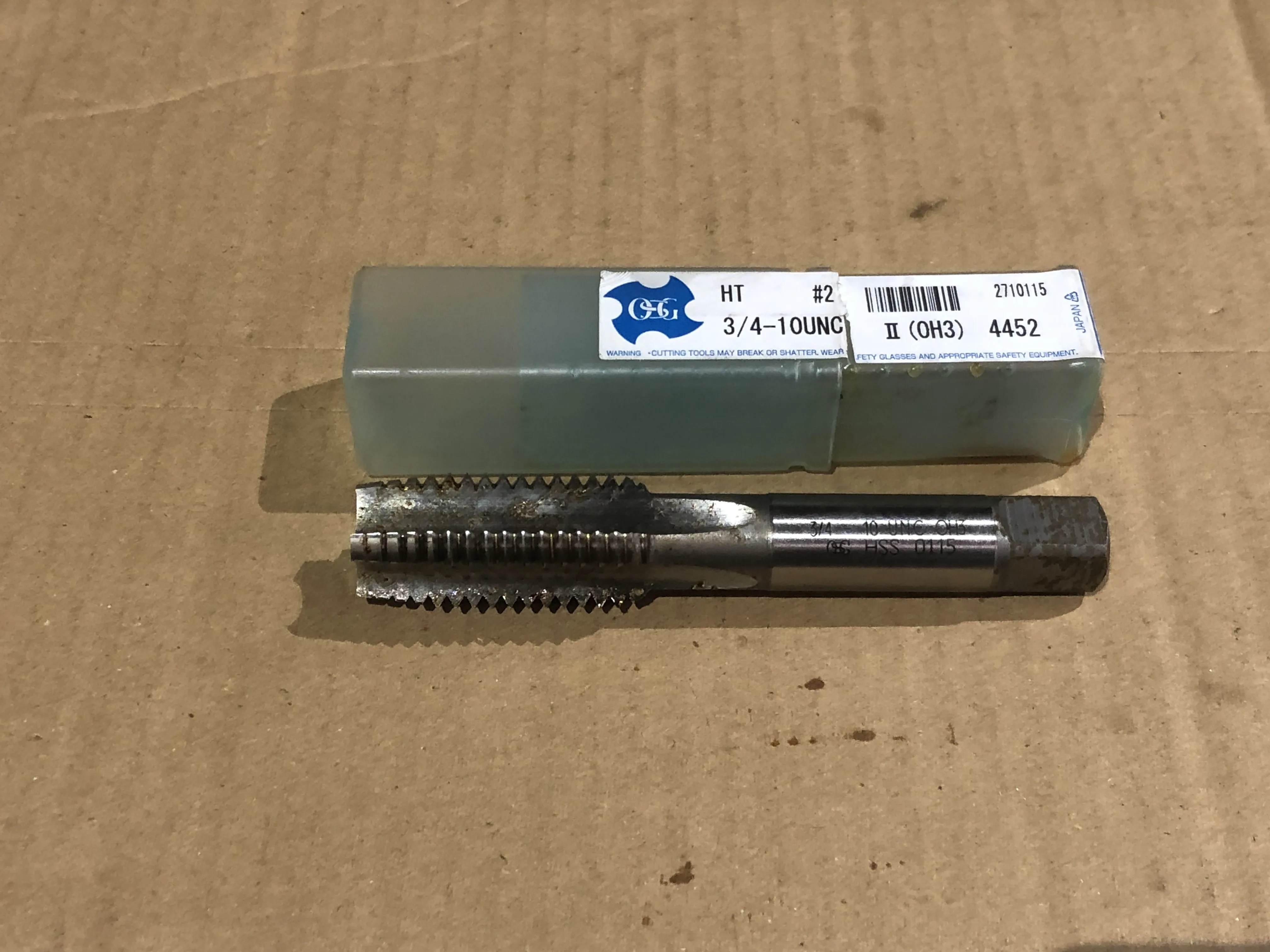 OSG/オーエスジー タップ 3/4-10UNC OH3 / OSG Hand Tap 3/4-10UNC OH3 TL220067