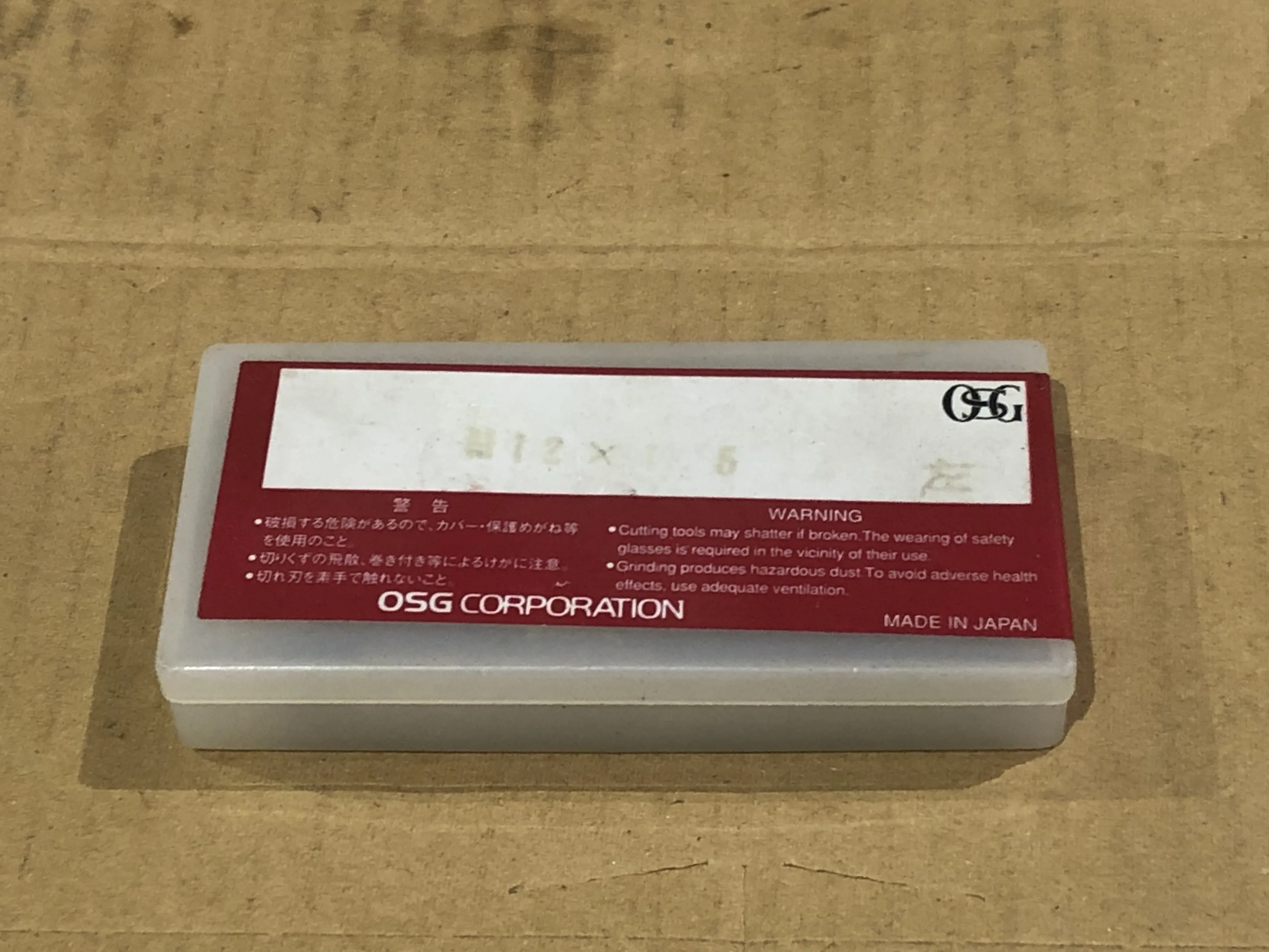 OSG/オーエスジー タップ M12x1.5 / OSG Hand Tap M12x1.5 TL220076