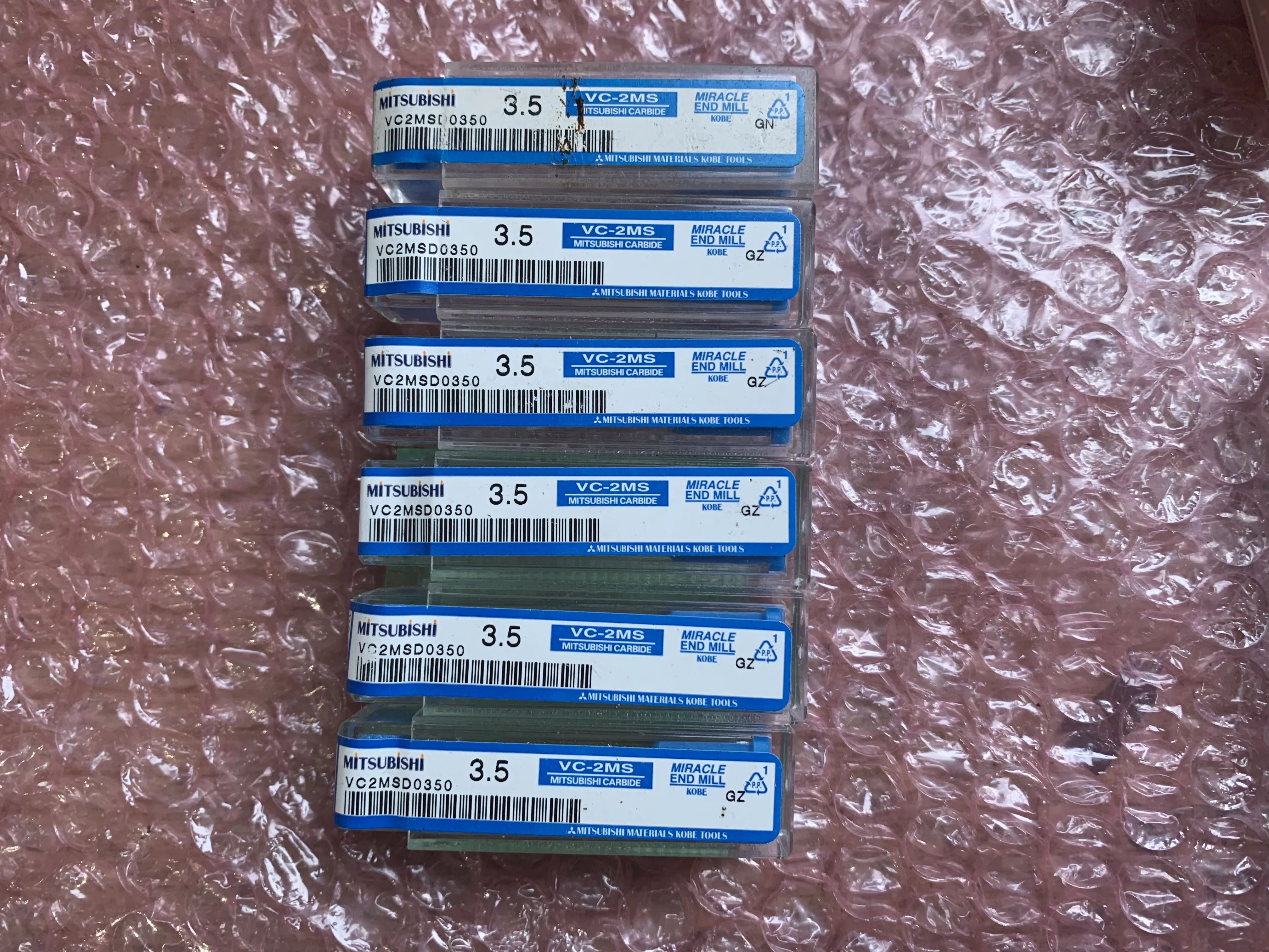 三菱マテリアル エンドミルセット VC2MSD0350 セット6個 / MITSUBISHI MATERIALS 2-Flute Square End Mill 6pcs VC2MSD0350 セット6個 TM220137