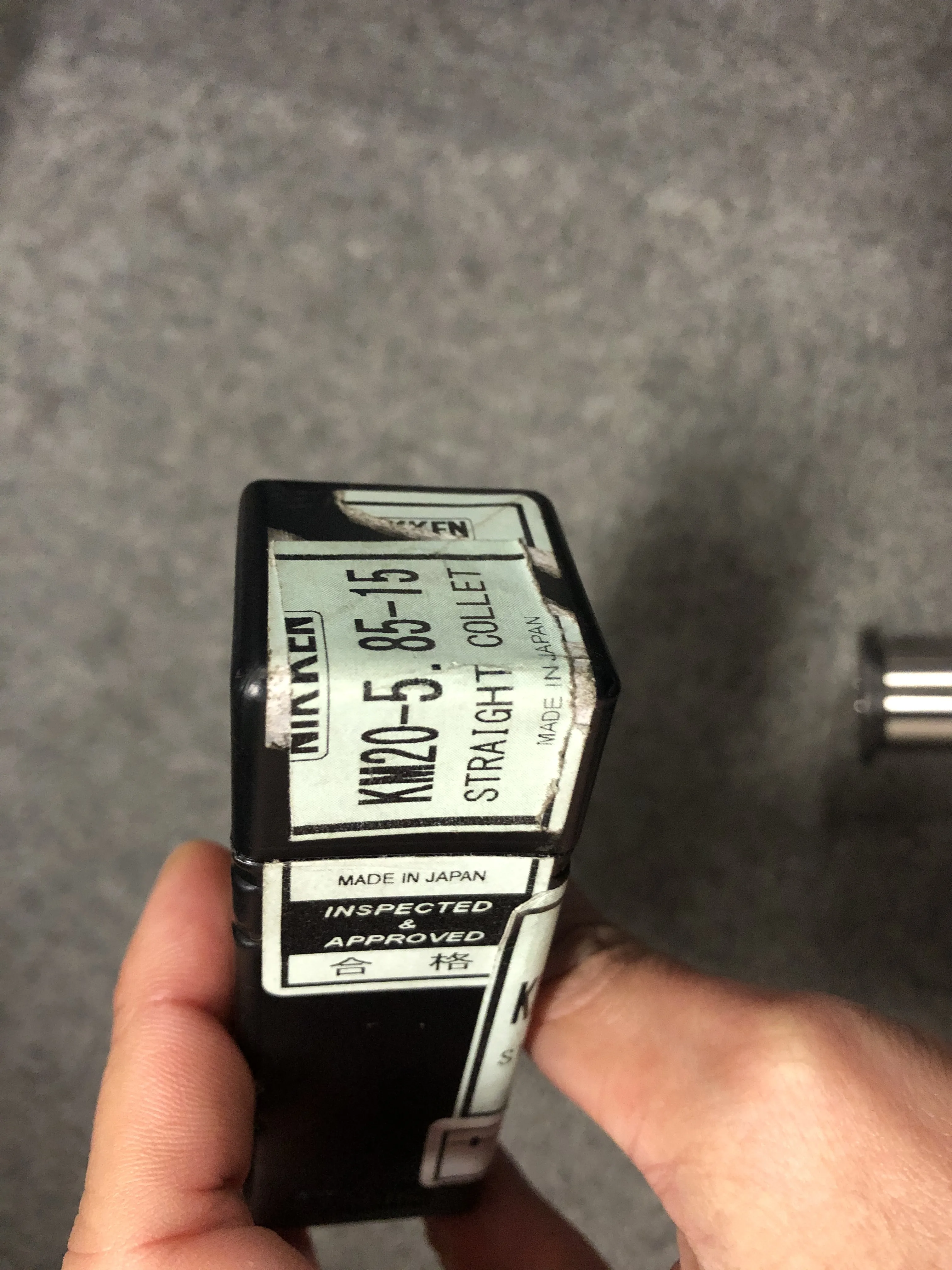 日研工作所 ストレートコレット KM20-5.85-15 / NIKKEN KOSAKUSHO WORKS Straight Collet KM20-5.85-15 TN230055