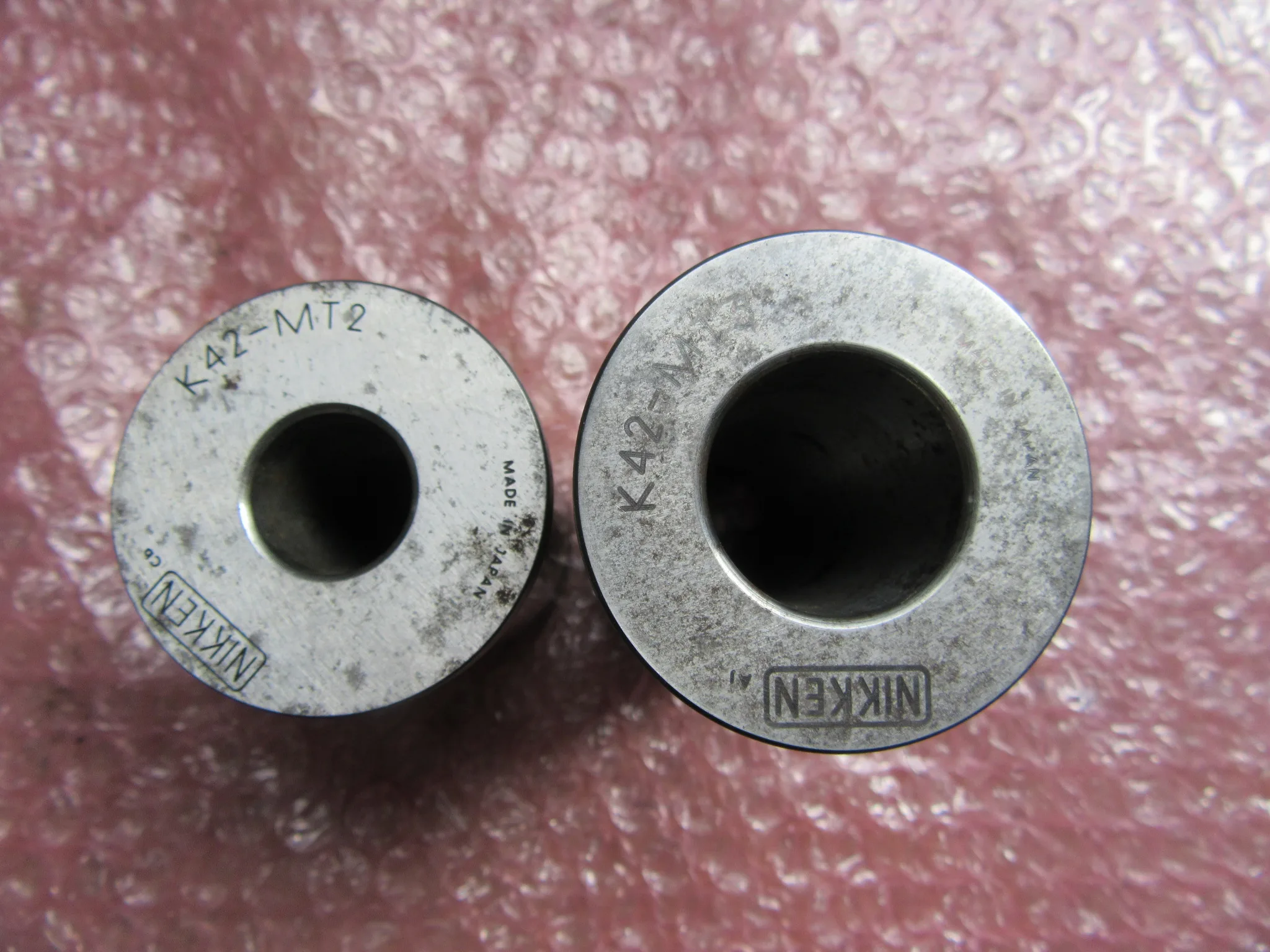 日研工作所 ストレートコレット2個 ①K42-MT2 ②K42-MT3 / NIKKEN KOSAKUSHO WORKS Straight Collet 2pcs ①K42-MT2 ②K42-MT3 TN230080