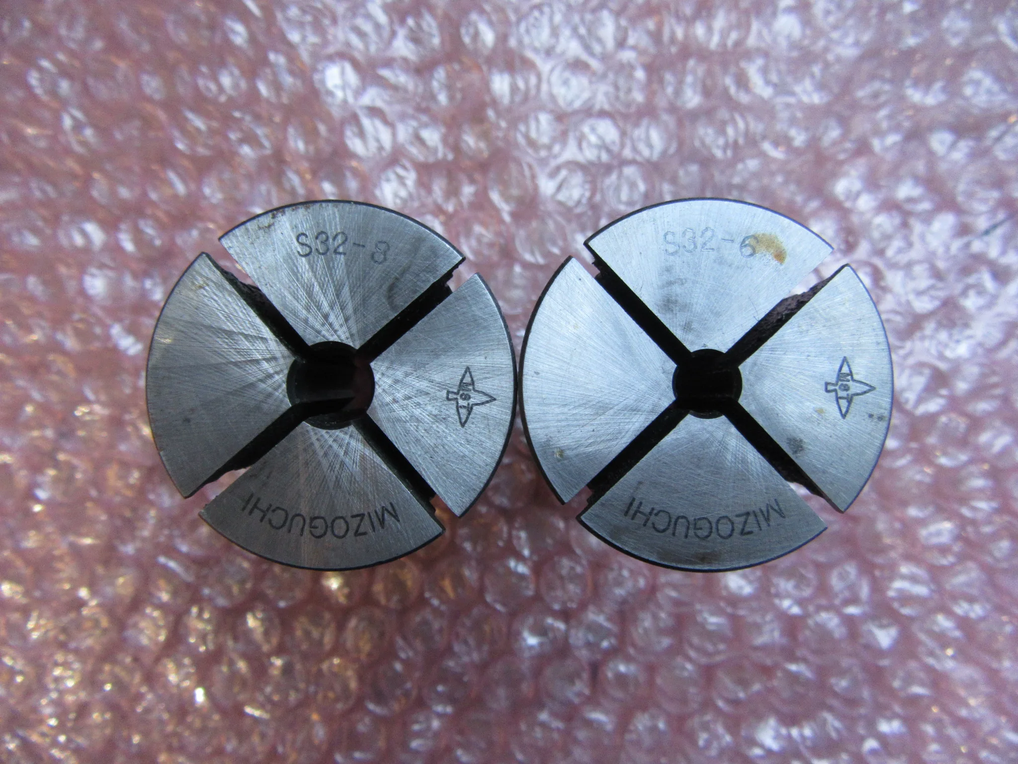 MST/溝口鉄工所 ストレートコレット2個 ①S32-8 ②S32-6 / MST CORPORATION Straight Collet 2pcs ①S32-8 ②S32-6 TN230178