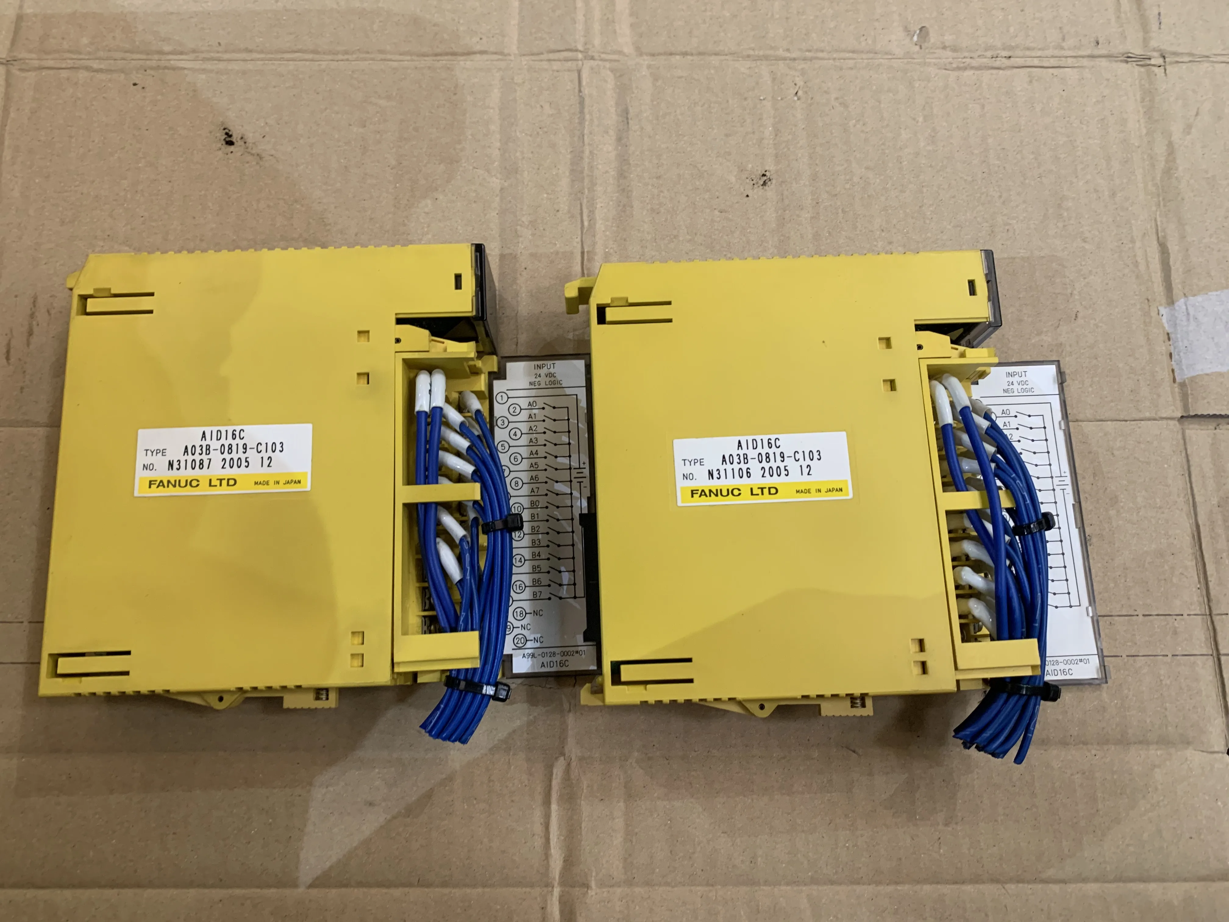 ファナック モジュール 2個 A03B-0819-C103 / FANUC CNC Digital Input Module 2pcs A03B-0819-C103 TP230031