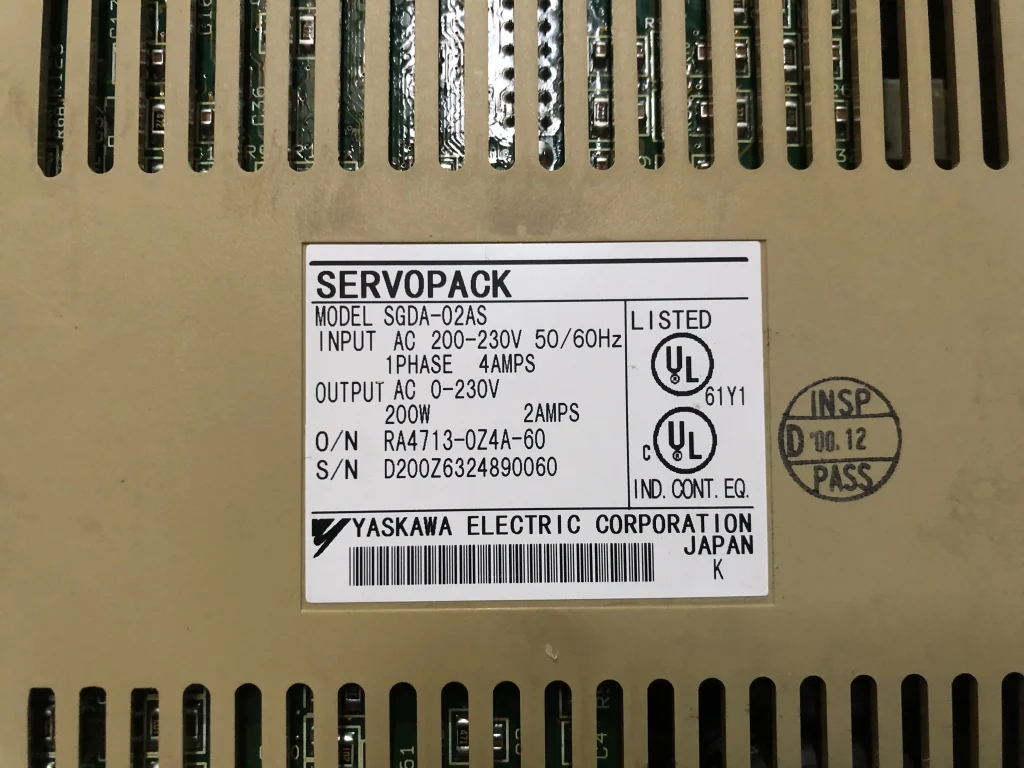 安川電機 ACサーボパック SGDA-02AS / YASKAWA ELECTRIC AC Servo Pack SGDA-02AS TP230044