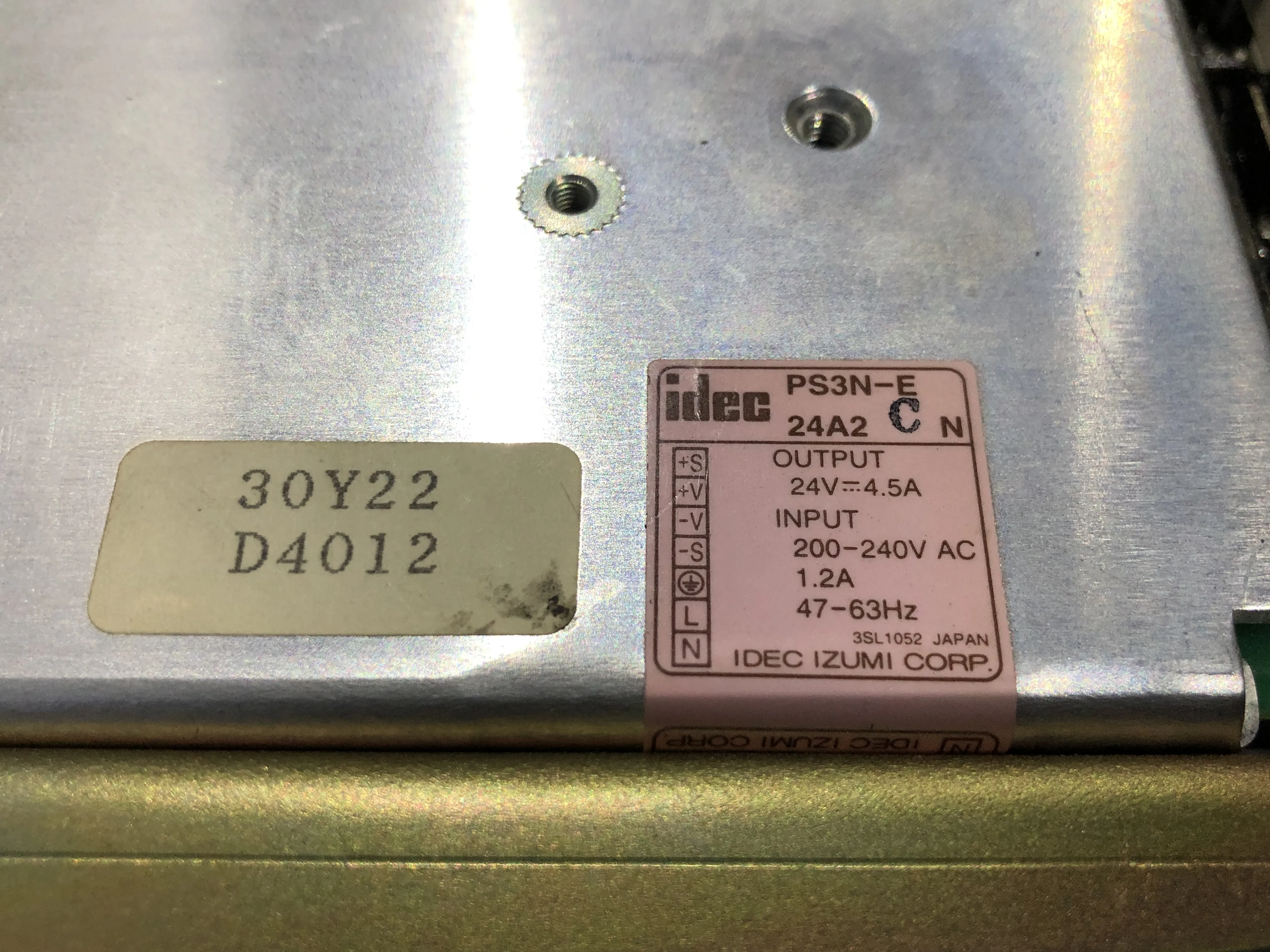 アイデック/和泉電気 スイッチングパワーサプライ PS3N-E（24A2 CN） / IDEC Switching Power Supply PS3N-E（24A2 CN） TP230195