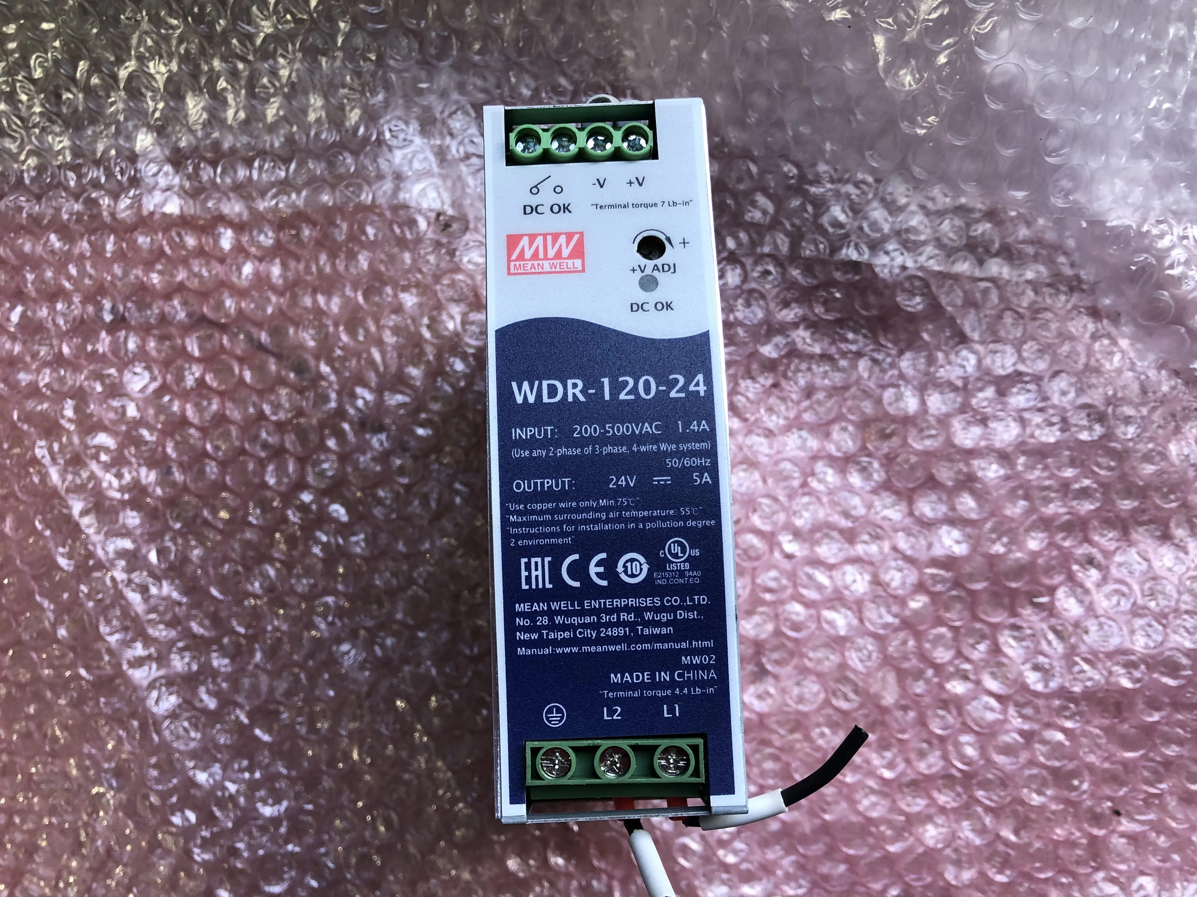 MEAN WELL パワーサプライ WDR-120-24 / MEAN WELL WDR-120-24 TP250020