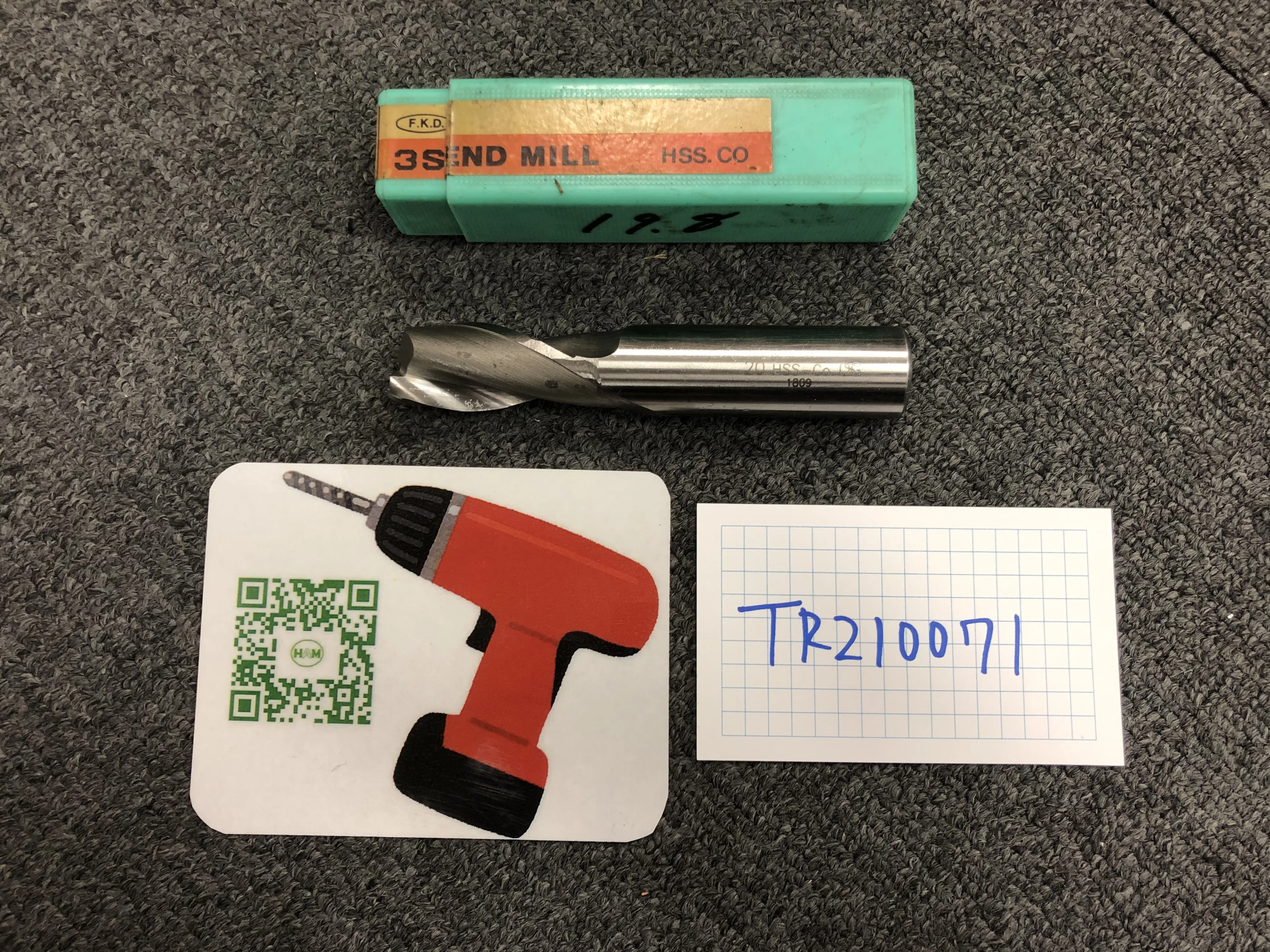 フクダ精工 FKD エンドミル 20Hss / FUKUDA SEIKO (FKD) 2-Flute Square End Mill 20Hss TR210071