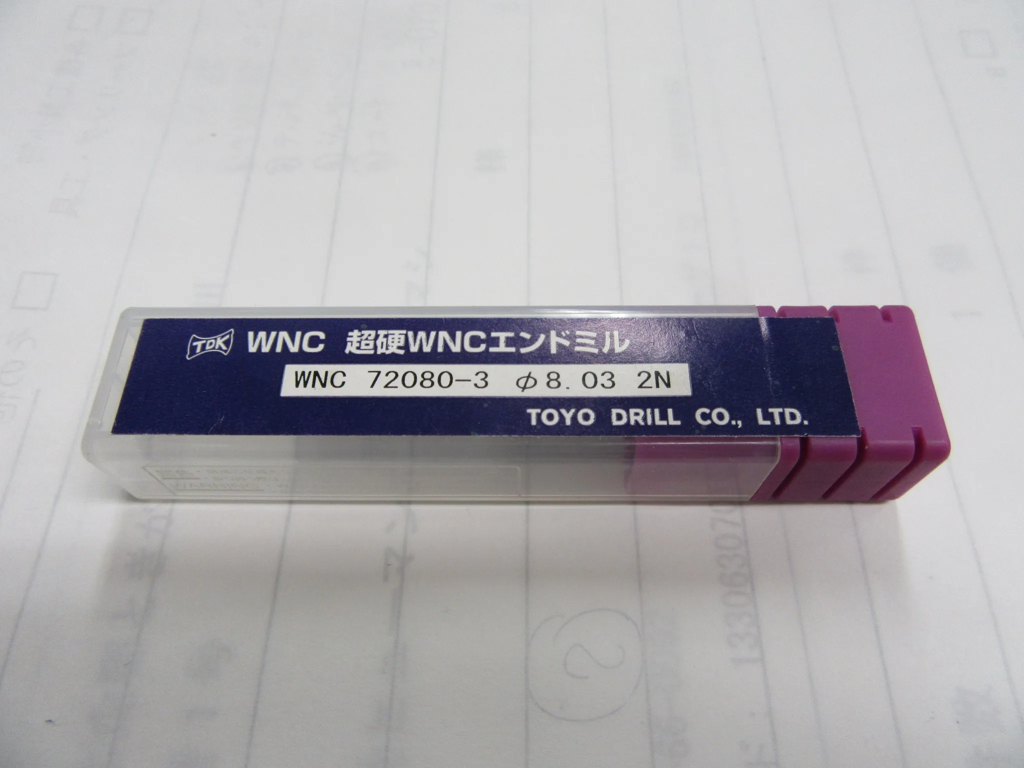 TDK エンドミル WNC72080-3 / TDK 2-Flute Square End Mill WNC72080-3 TR210091