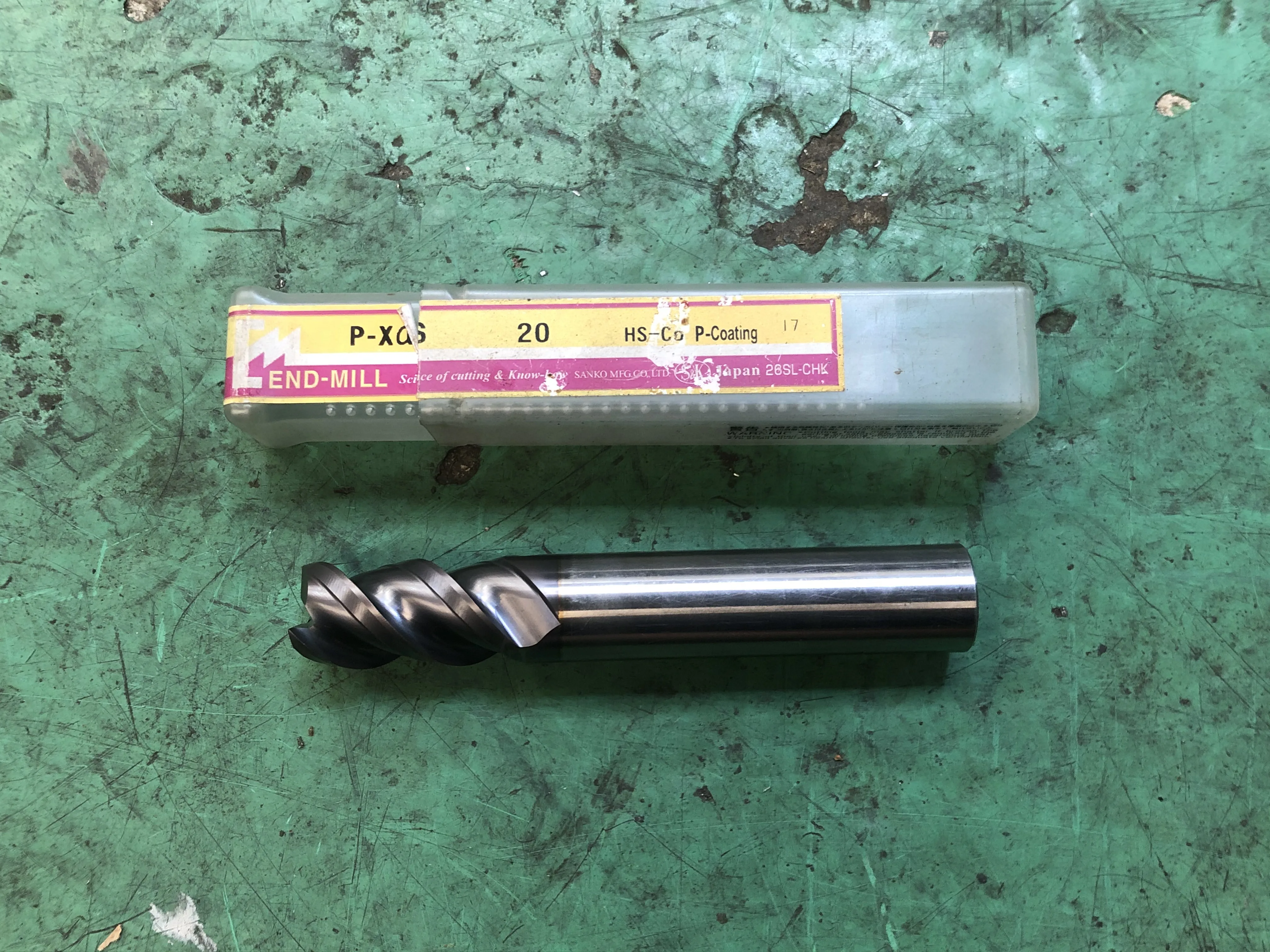 三興製作所 S&K 3枚刃/スクエア/エンドミル P-XαS φ20 / SANKO MFG 3-Flute End Mill P-XαS φ20 TR210167