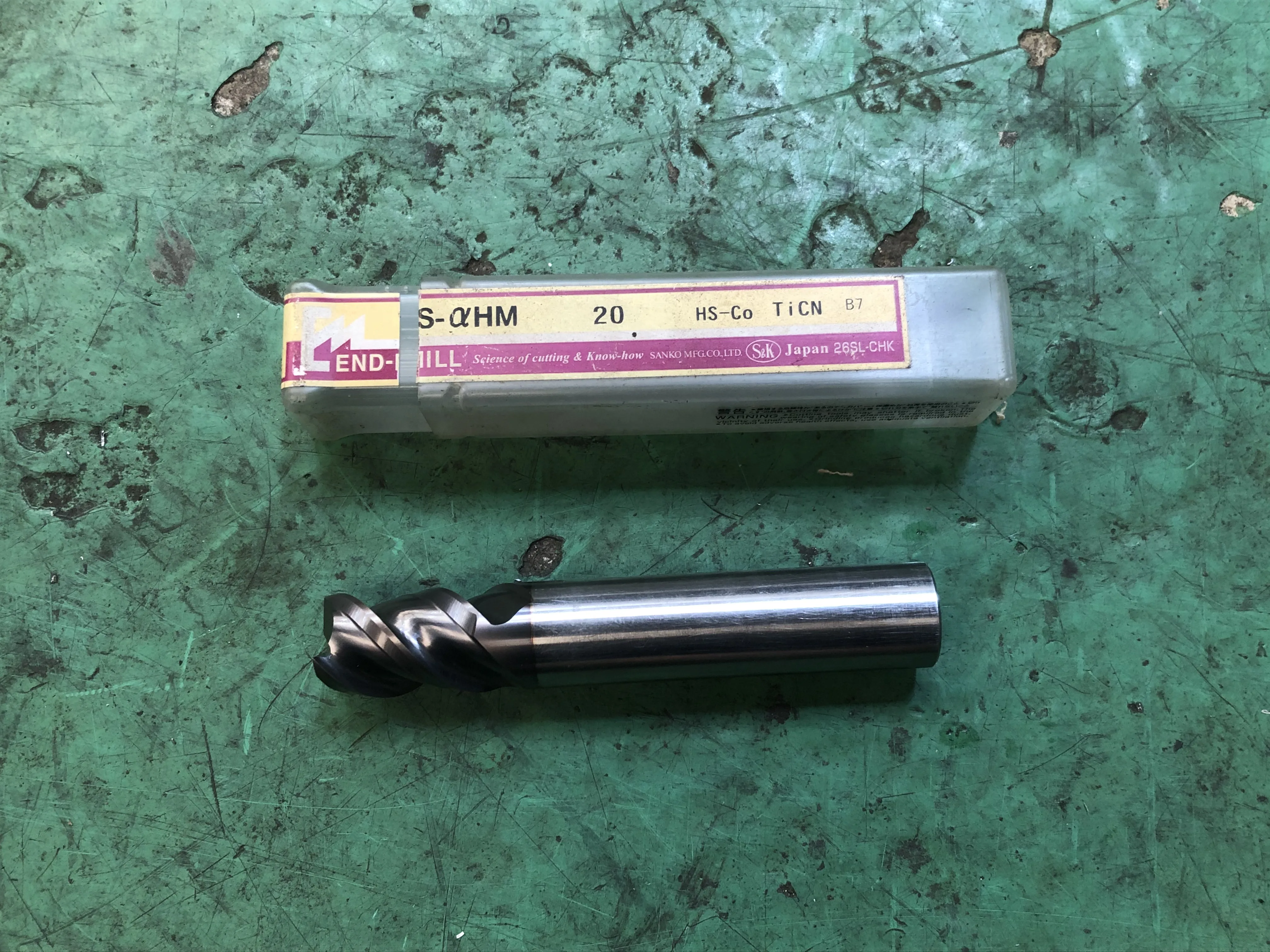 三興製作所 S&K αニックエンドミル ハードタイプ 20 / SANKO MFG Alpha Nick End Mill Hard Type S-αHM 20 TR210175