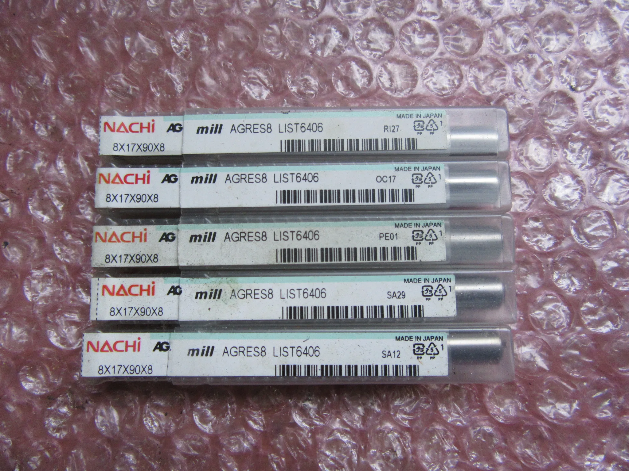 不二越 Nachi AGミル ラフィングショート5個 AGRES 8 / NACHI-FUJIKOSHI AG Mill Roughing End Mill Short (AGRES8) 5pcs AGRES 8 TR230048