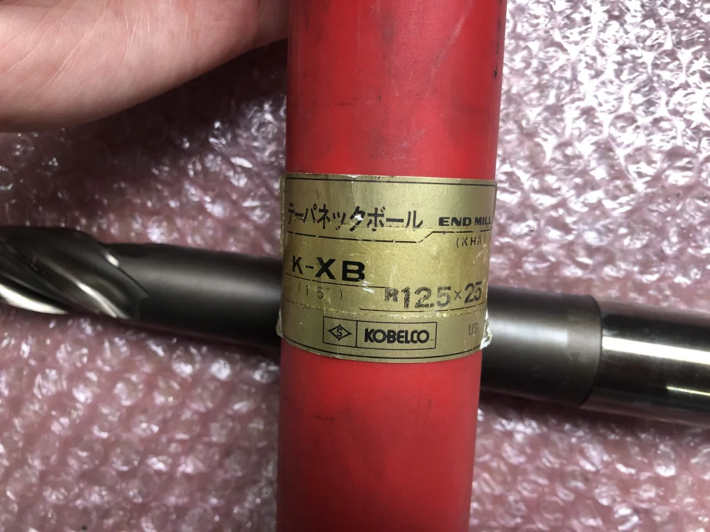 KOBELCO/神戸製鋼所 テーパーネックボールエンドミル4枚刃 R12.5x25 / KOBELCO/KOBE STEEL Taper Neck Ball End Mill 4-Flute R12.5x25 TR230057