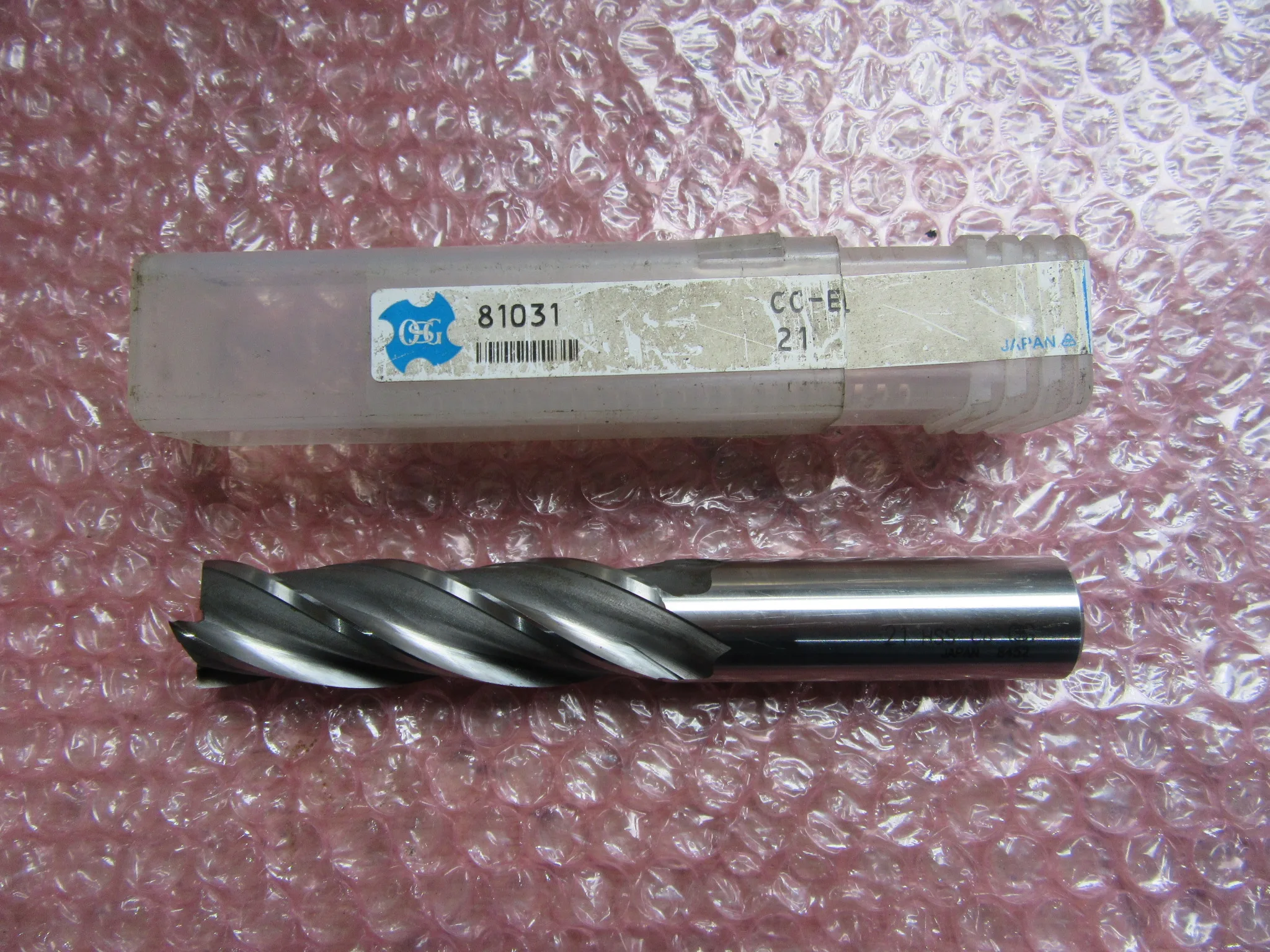 OSG/オーエスジー ハイスエンドミル 21Hss-Co(81031) / OSG 4-Flute Square End Mill 21Hss-Co(81031) TR230429