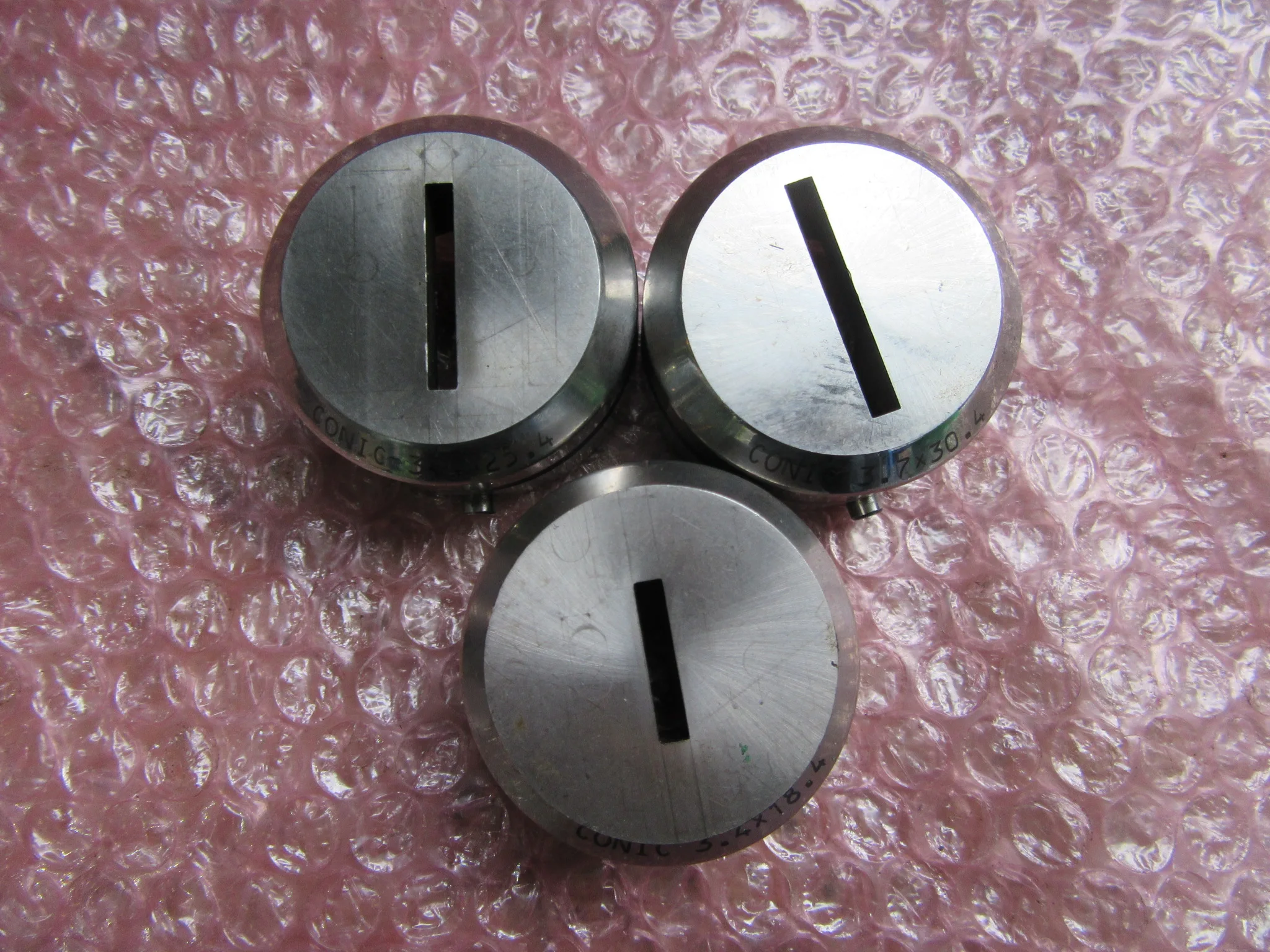コニック タレパン金型（ダイ） ①3.4ｘ25.4②3.4ｘ18.4③3.7ｘ30.4 / CONIC Turret Punch Die ①3.4ｘ25.4②3.4ｘ18.4③3.7ｘ30.4 TS230140