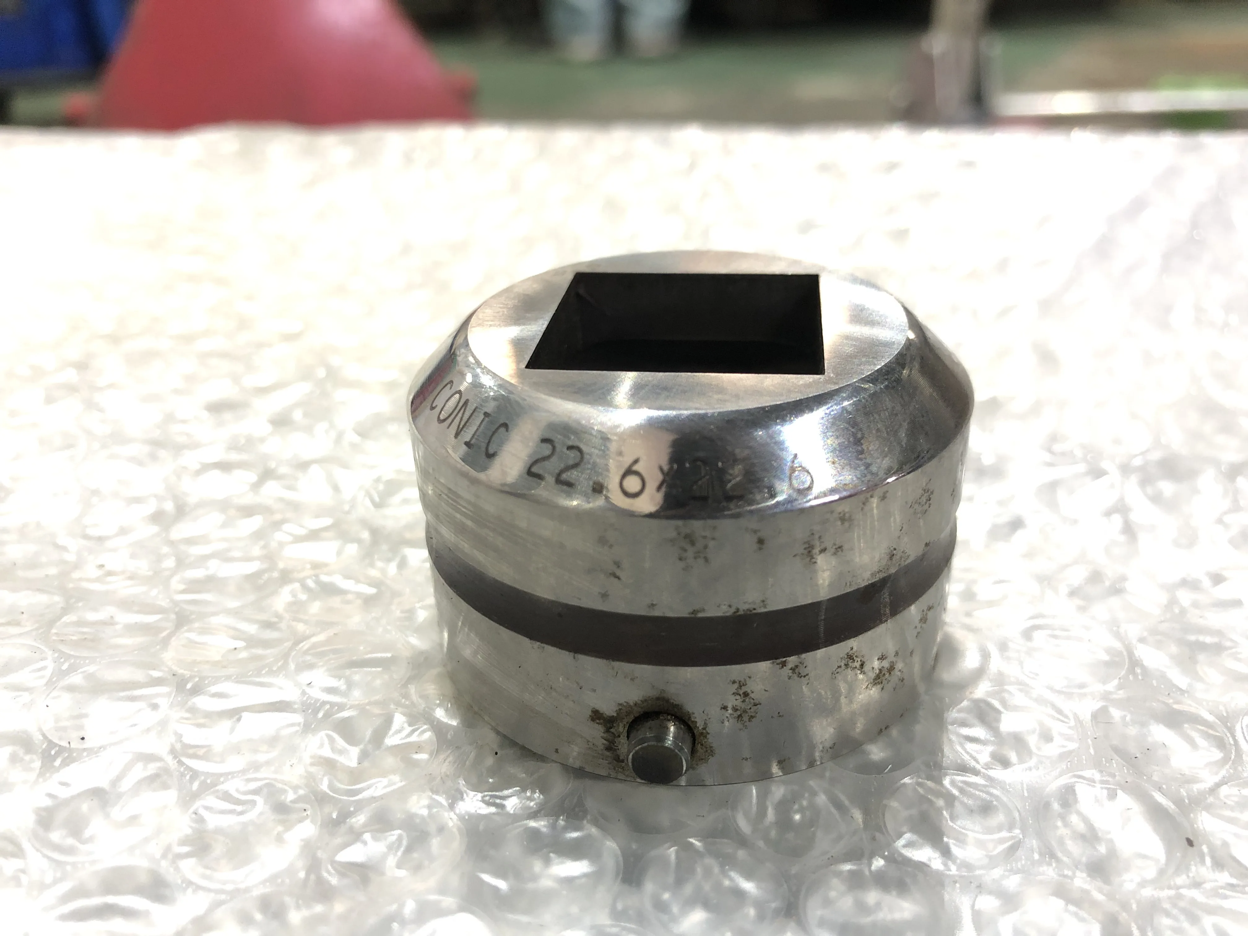 コニック タレパン金型（ダイ）3個 ①22.6x22.6 ②10.16x10.16 ③.13.4 / CONIC Turret Punch Die 3pcs ①22.6x22.6 ②10.16x10.16 ③.13.4 TS230180