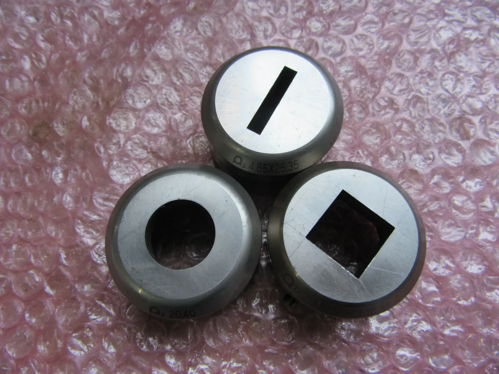 アマダ タレパン金型（ダイ）3個 ①4.85x25.35 ②18.4x18.4 ③20.40 / AMADA Turret Punch Die 3pcs ①4.85x25.35 ②18.4x18.4 ③20.40 TS230198