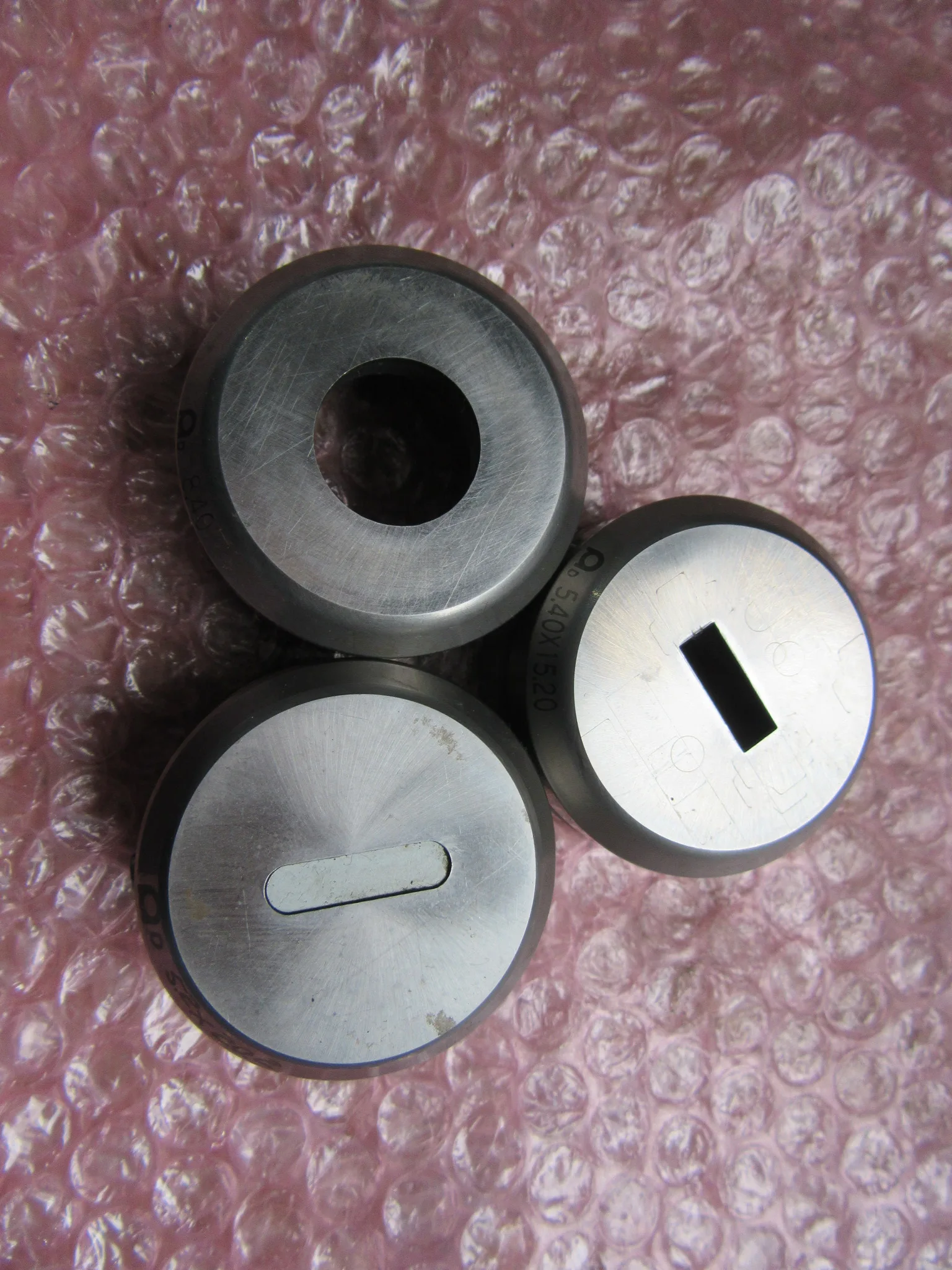 アマダ タレパン金型（ダイ）3個 ①5.40ｘ15.20②5.2ｘ20.2③18.40 / AMADA Turret Punch Die 3pcs ①5.40ｘ15.20②5.2ｘ20.2③18.40 TS230200