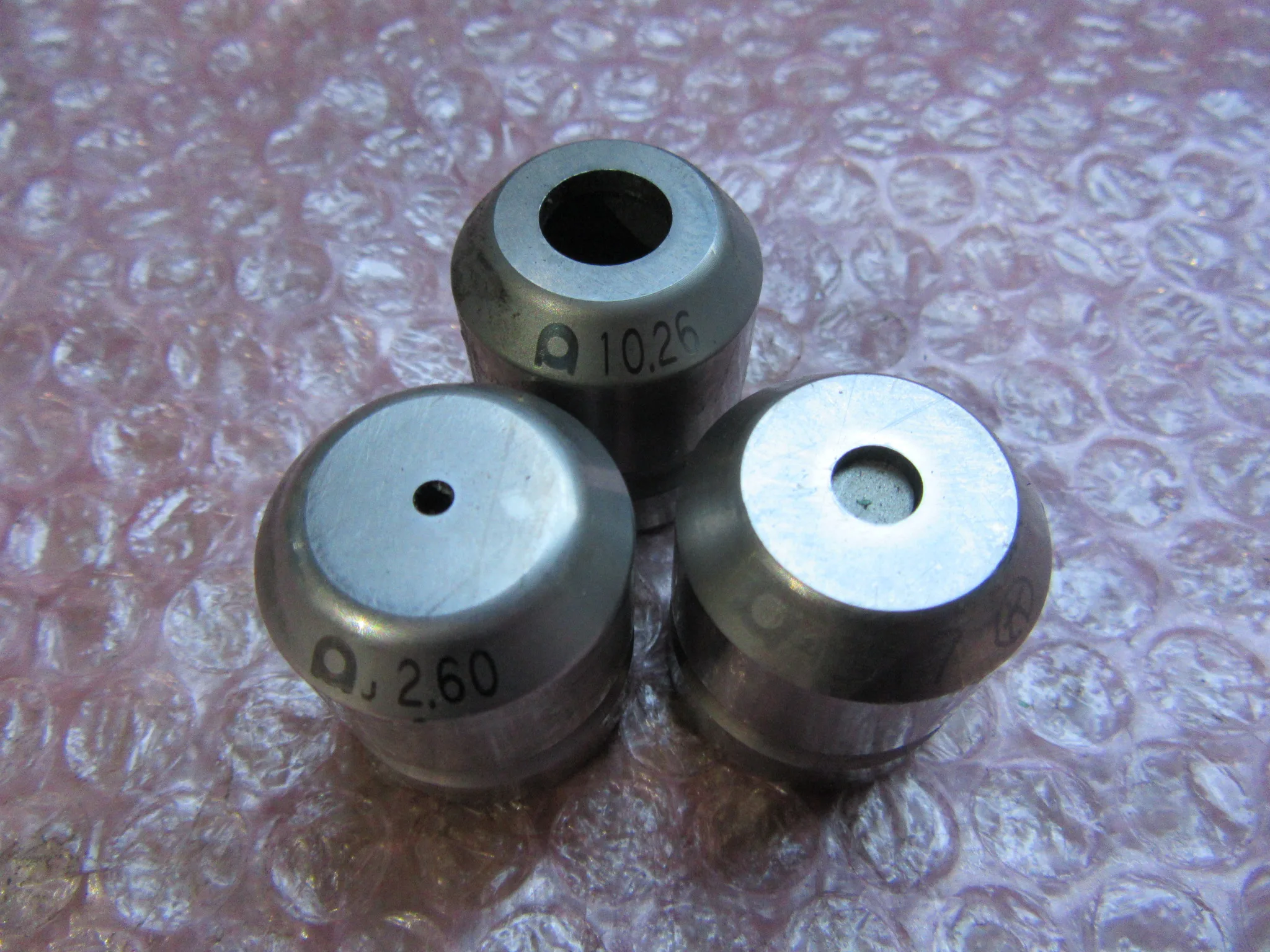 アマダ タレパン金型（ダイ）3個 ①10.26 ②2.60 ③5.7 / AMADA Turret Punch Die 3pcs ①10.26 ②2.60 ③5.7 TS230204