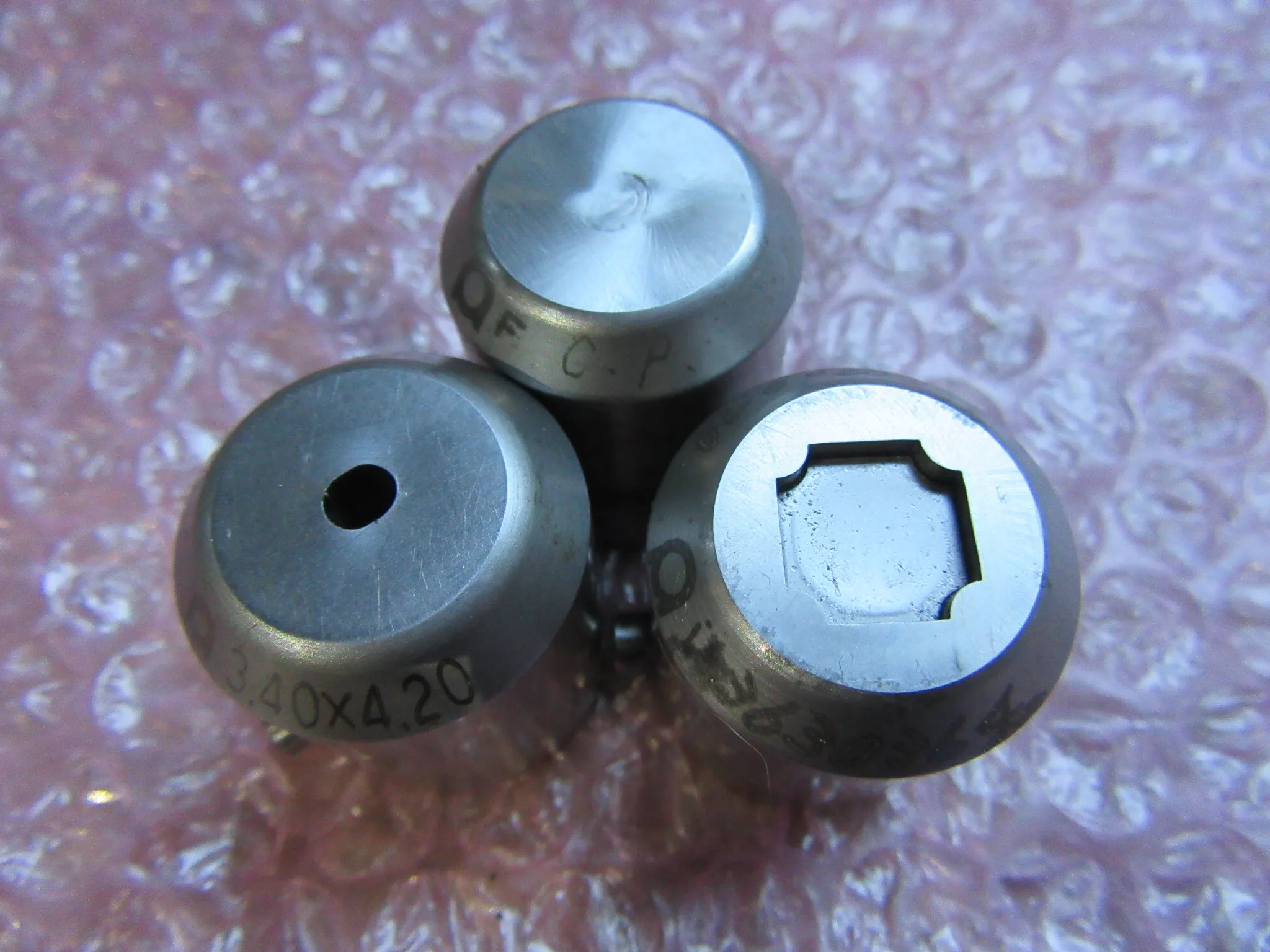アマダ タレパン金型（ダイ）3個 ①3630364②C.P③3.40ｘ4.20 / AMADA Turret Punch Die 3pcs ①3630364②C.P③3.40ｘ4.20 TS230288