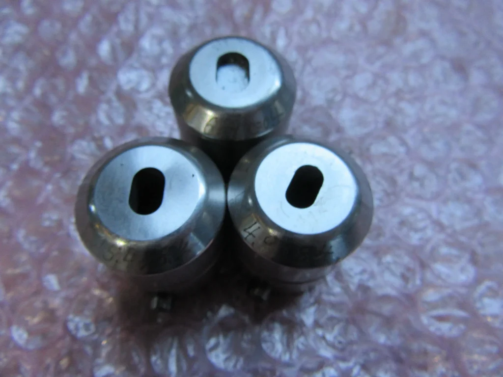 コニック タレパン金型（ダイ）3個 ①6ｘ9 Ｃ＝0.4 ②4.9ｘ8.4 ③5.4ｘ8.4 / CONIC Turret Punch Die 3pcs ①6ｘ9 Ｃ＝0.4 ②4.9ｘ8.4 ③5.4ｘ8.4 TS230290