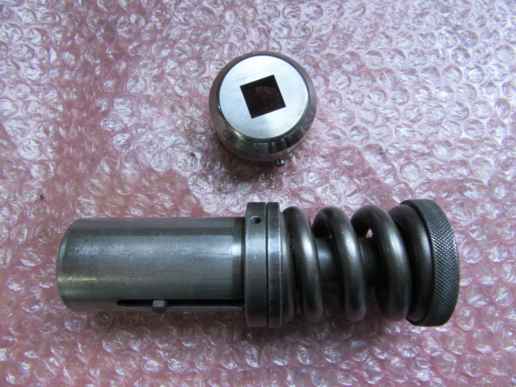 コニック タレパン金型（ショート/セット） ダイ：15ｘ15 Ｃ＝0.5 パンチ：15ｘ15 / CONIC Turret Punch & Die Set (Short) ダイ：15ｘ15 Ｃ＝0.5 パンチ：15ｘ15 TS230319
