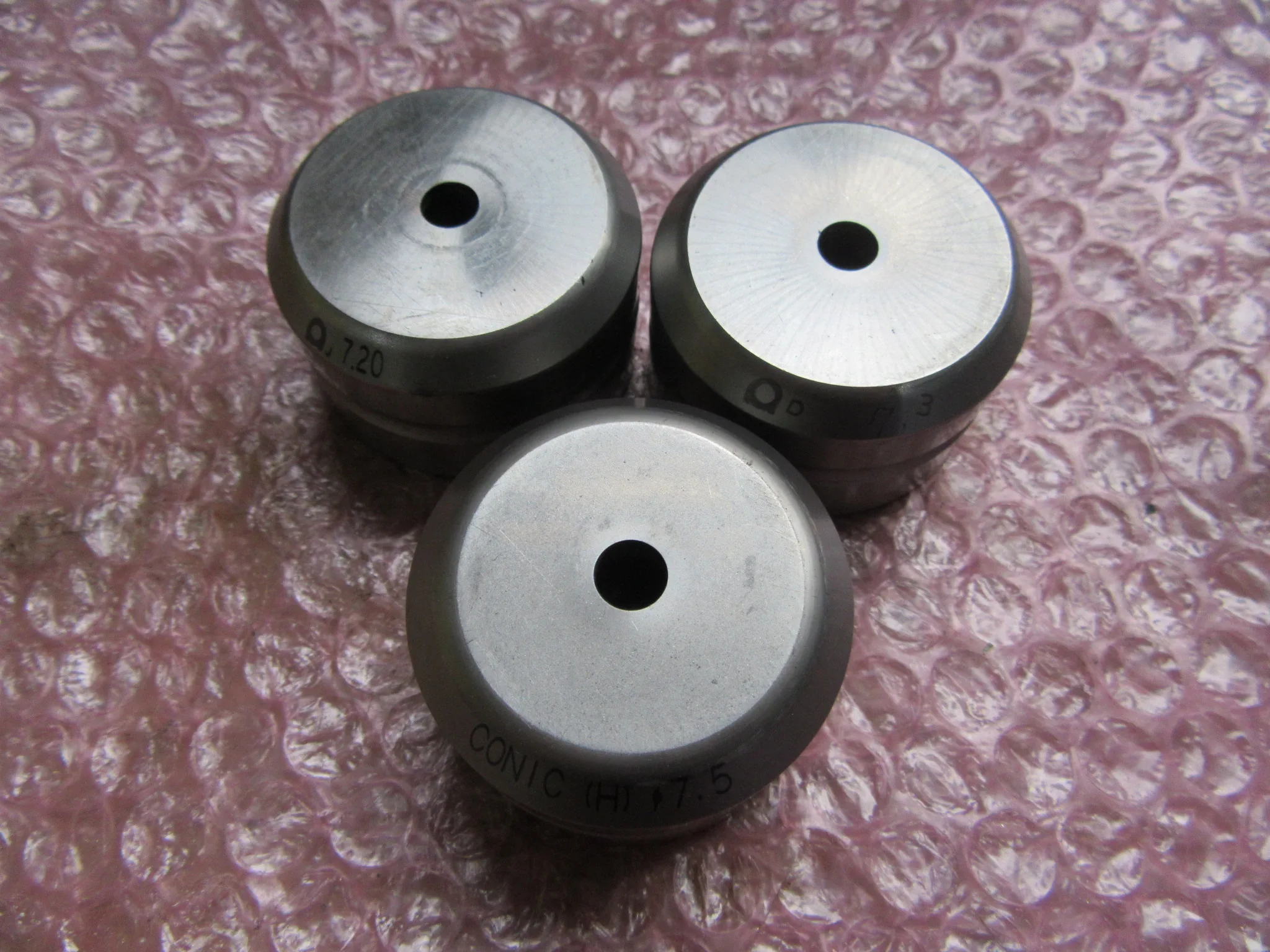 メーカー混在 タレパン金型（ダイ）3個 ①7.20②7.3③CONIC7.5 / MIX Turret Punch Die 3pcs ①7.20②7.3③CONIC7.5 TS230332
