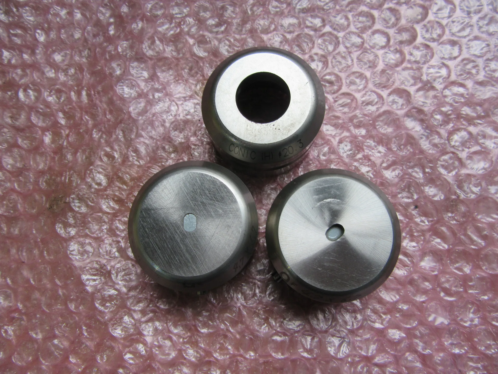 メーカー混在 タレパン金型(ダイ)3個 ①CONIC20.3②AMADA4.7ｘ6.7(2個) / MIX Turret Punch Die 3pcs ①CONIC20.3②AMADA4.7ｘ6.7(2個) TS230334